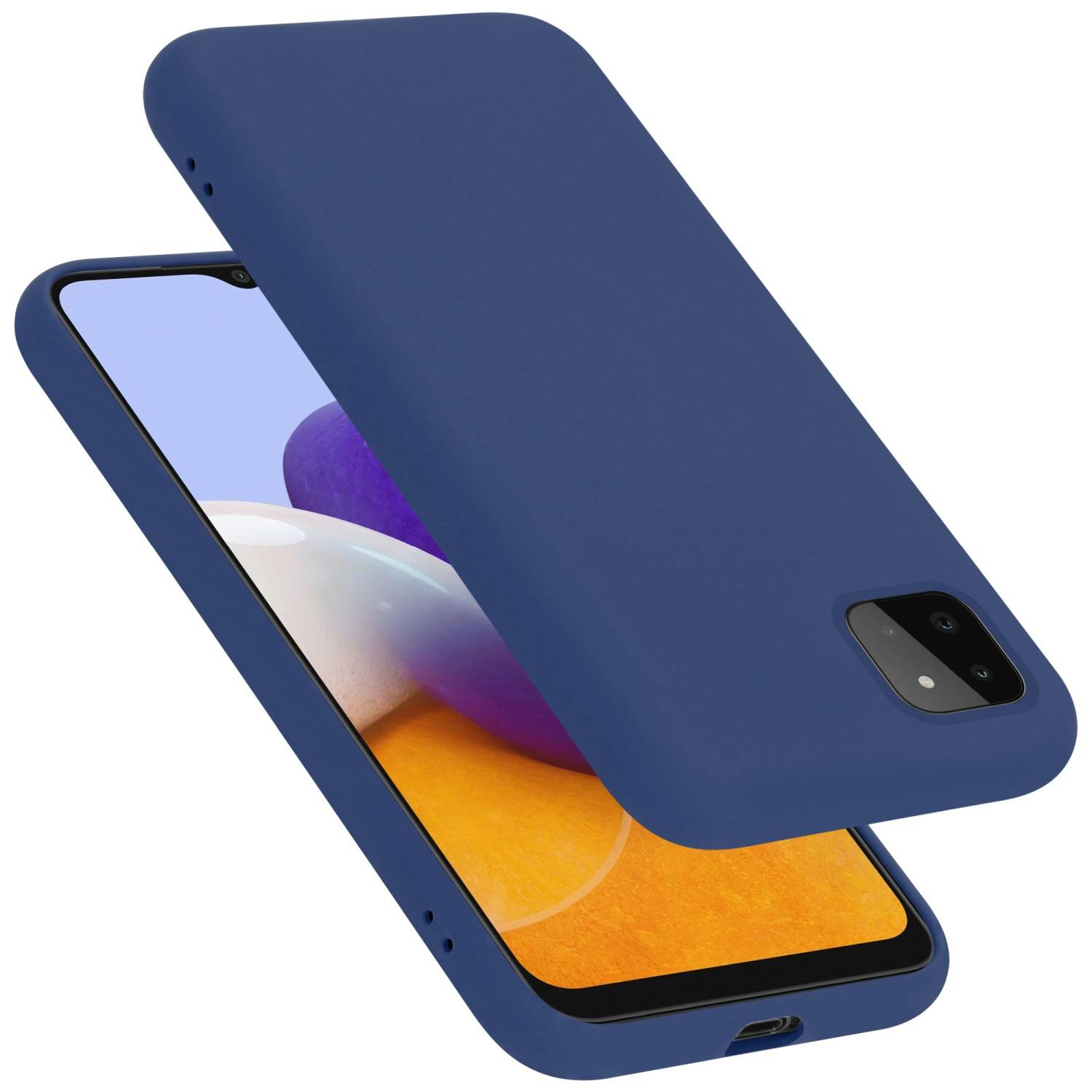 Cadorabo Schutzhülle für Samsung Galaxy A22 5G Hülle in Blau Handyhülle Case Cover TPU Etui