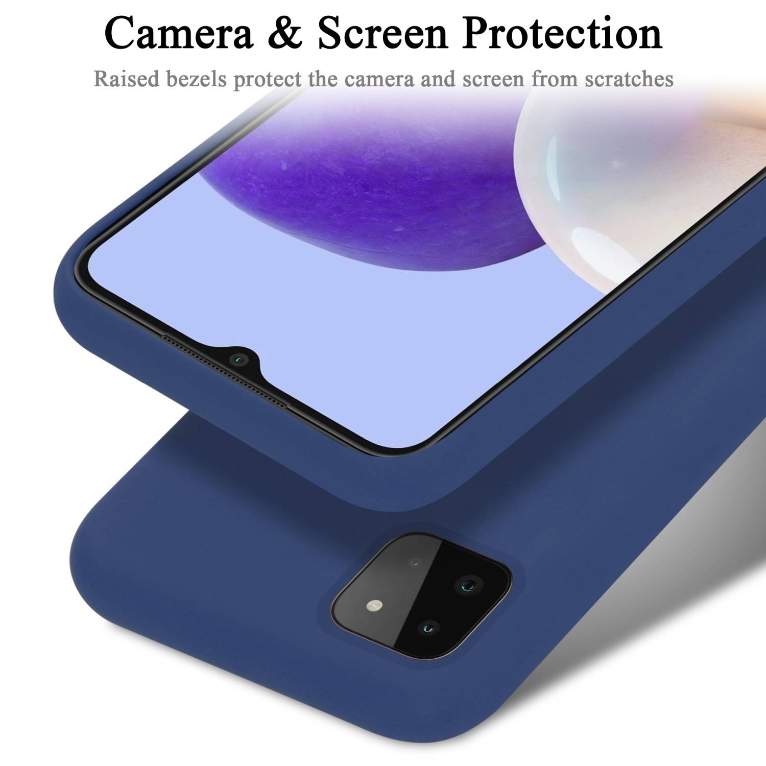 Cadorabo Schutzhülle für Samsung Galaxy A22 5G Hülle in Blau Handyhülle Case Cover TPU Etui