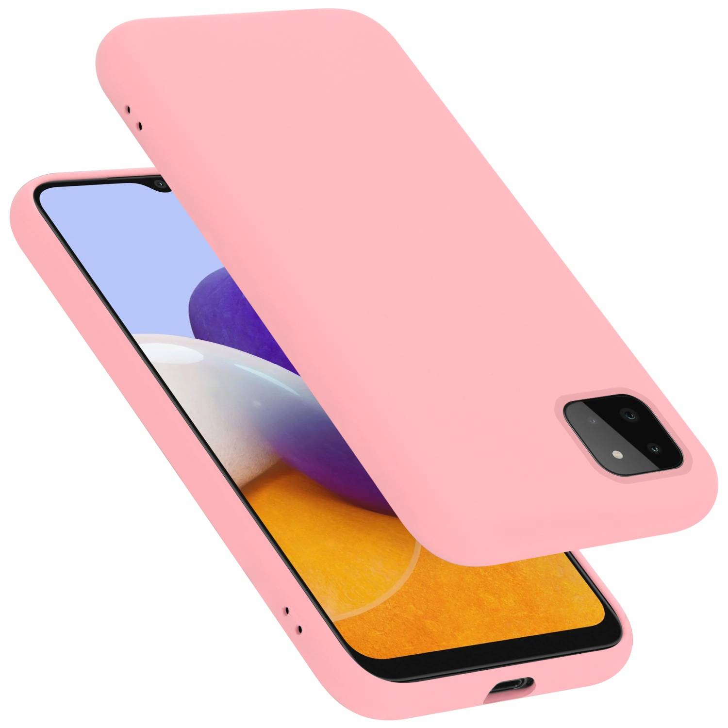 Cadorabo Schutzhülle für Samsung Galaxy A22 5G Hülle in Rosa Handyhülle Case Cover TPU Etui