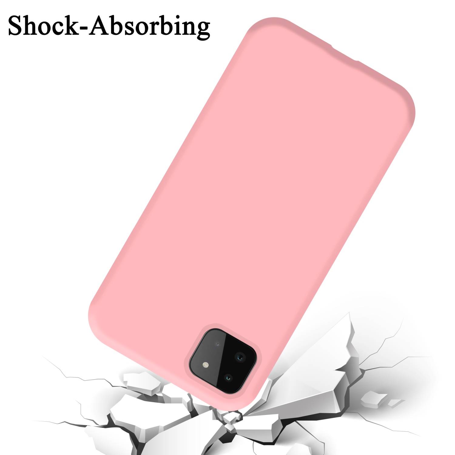 Cadorabo Schutzhülle für Samsung Galaxy A22 5G Hülle in Rosa Handyhülle Case Cover TPU Etui