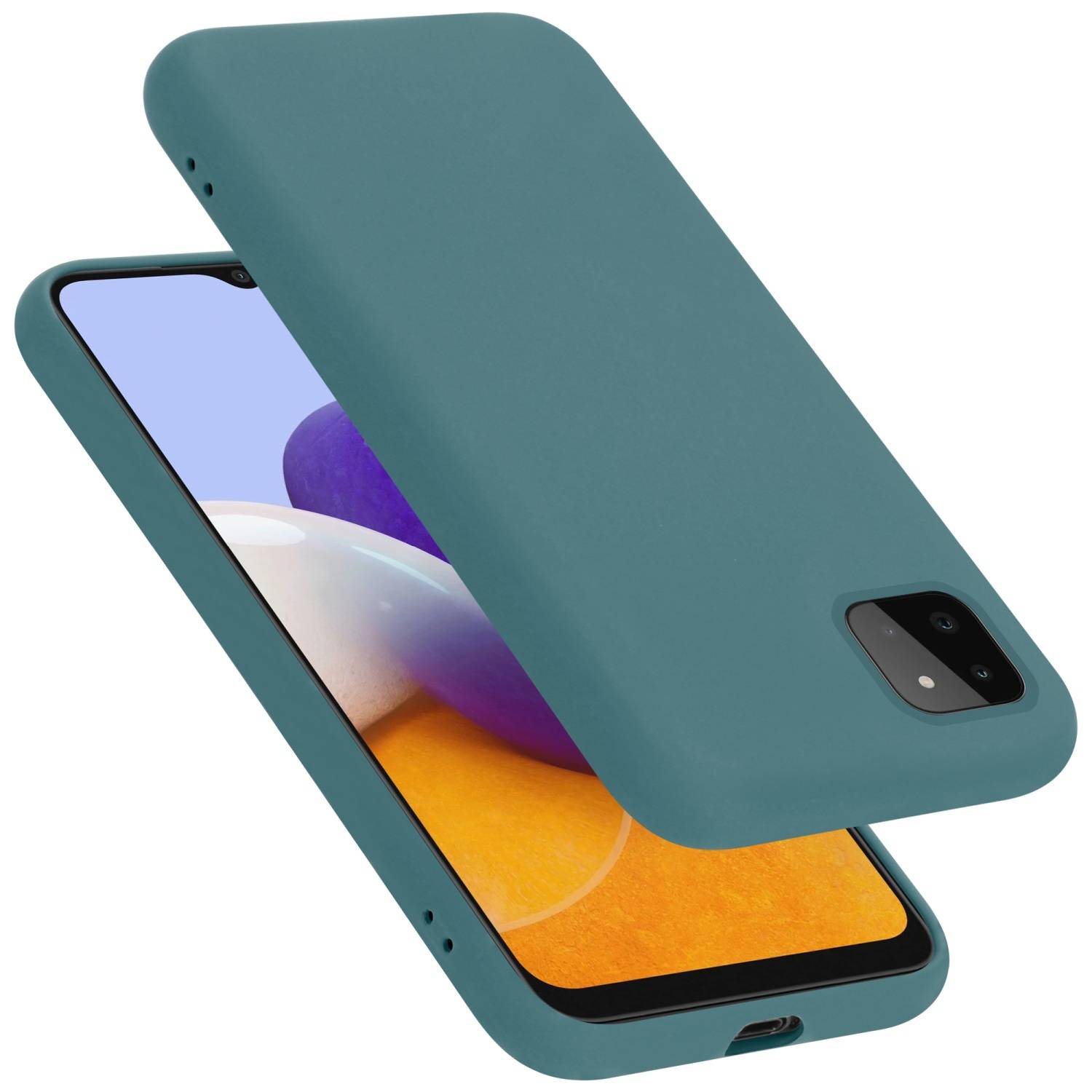 Cadorabo Schutzhülle für Samsung Galaxy A22 5G Hülle in Grün Handyhülle Case Cover TPU Etui