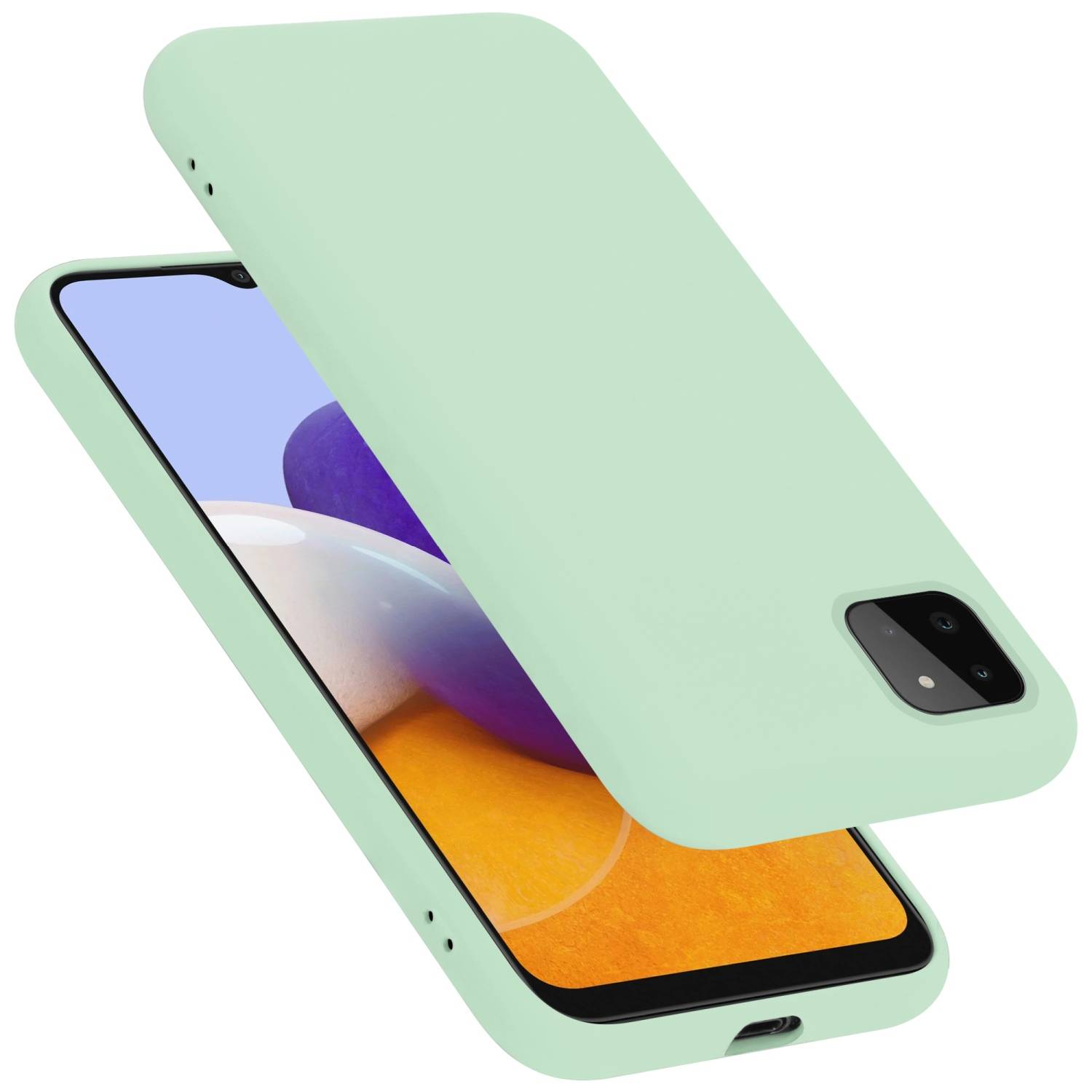 Cadorabo Schutzhülle für Samsung Galaxy A22 5G Hülle in Grün Handyhülle Case Cover TPU Etui