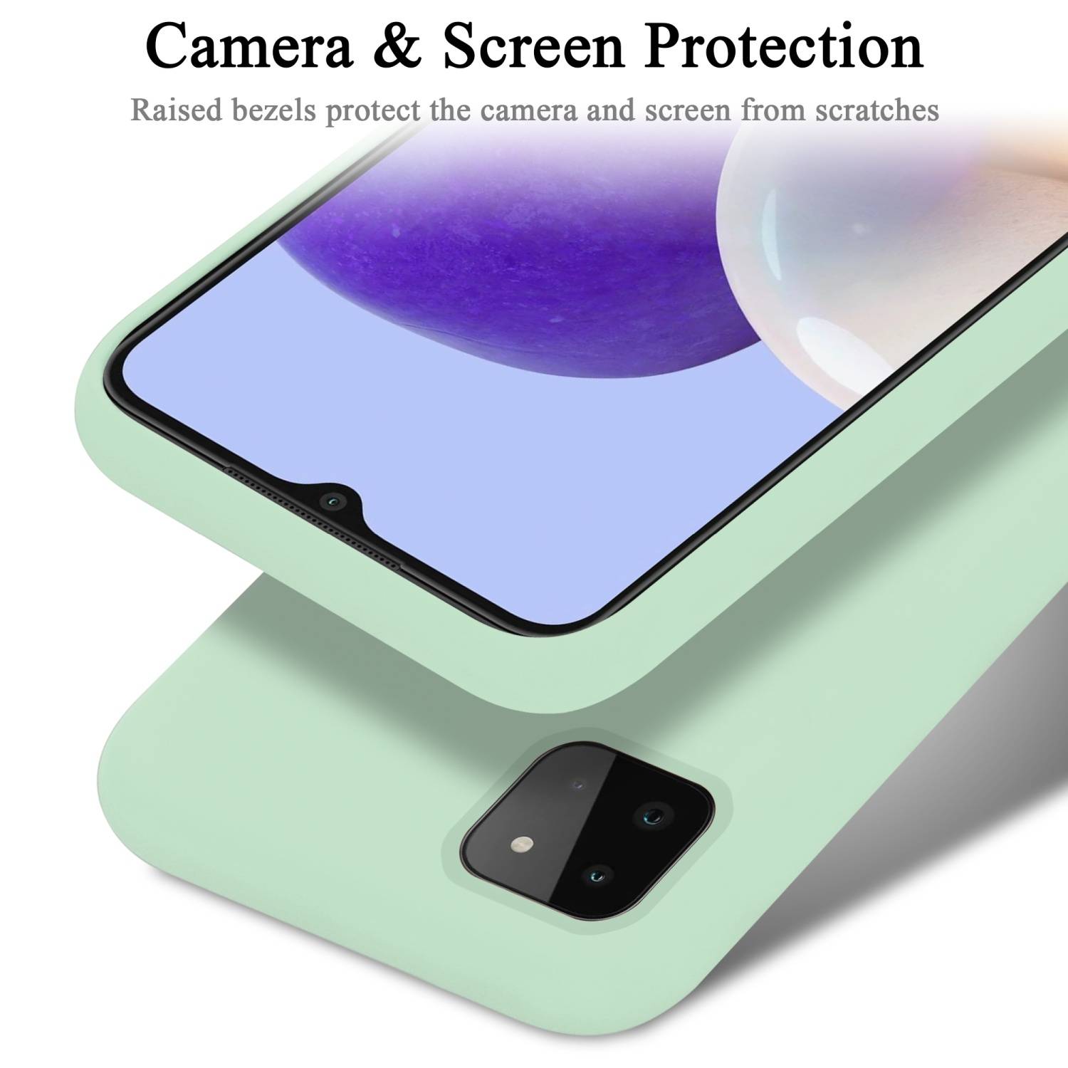 Cadorabo Schutzhülle für Samsung Galaxy A22 5G Hülle in Grün Handyhülle Case Cover TPU Etui