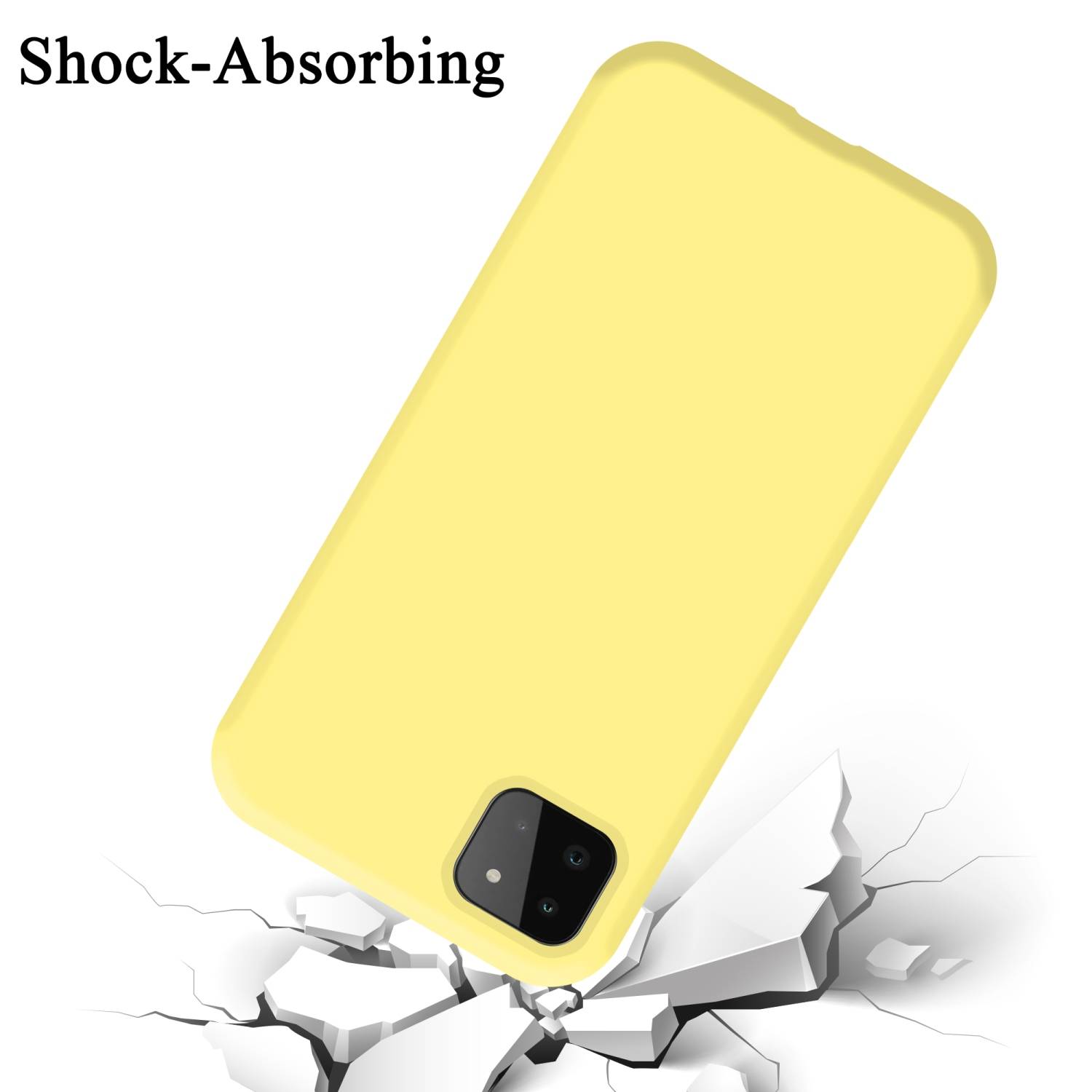 Cadorabo Schutzhülle für Samsung Galaxy A22 5G Hülle in Gelb Handyhülle Case Cover TPU Etui