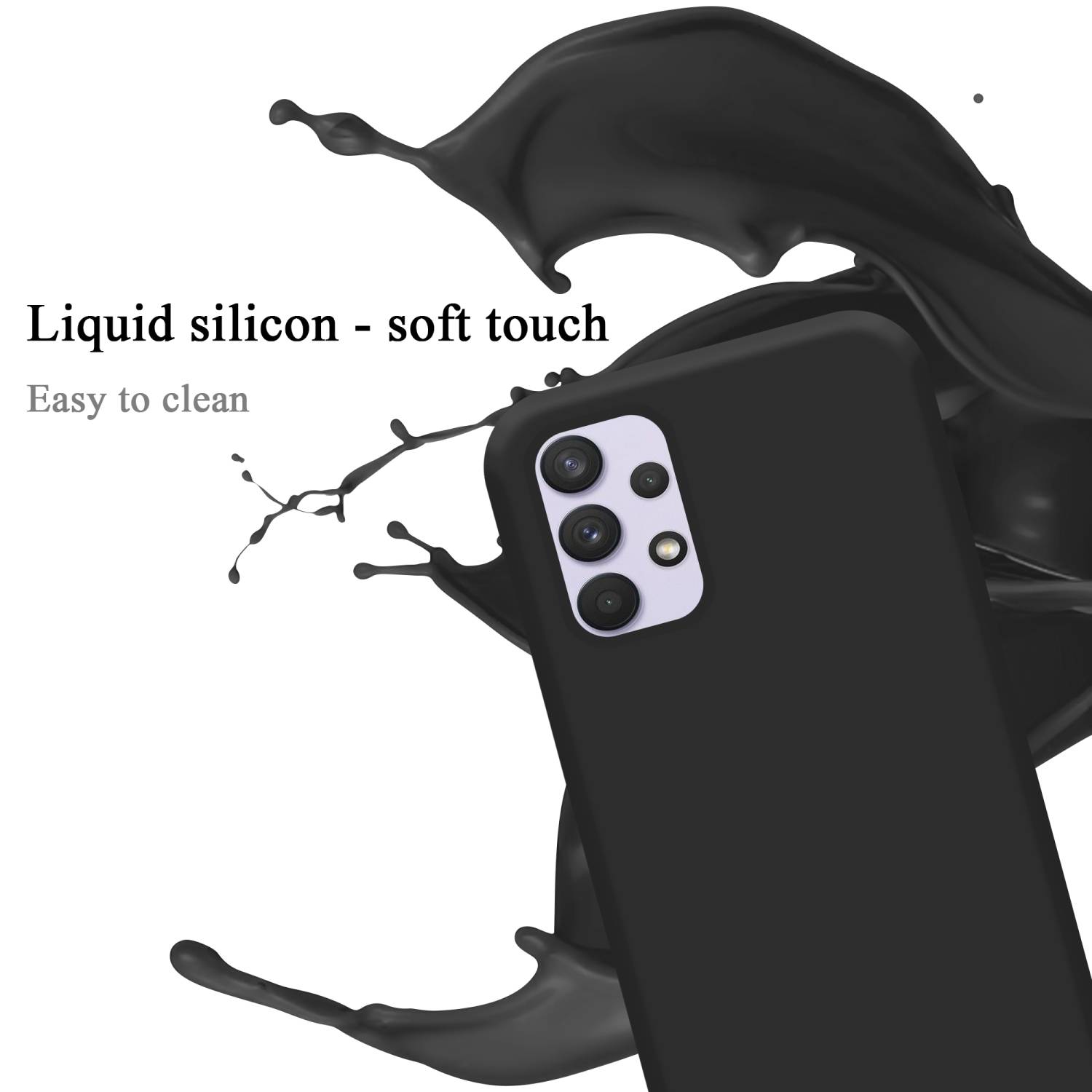 Cadorabo Schutzhülle für Samsung Galaxy A33 5G Hülle in Schwarz Handyhülle Case Cover TPU Etui