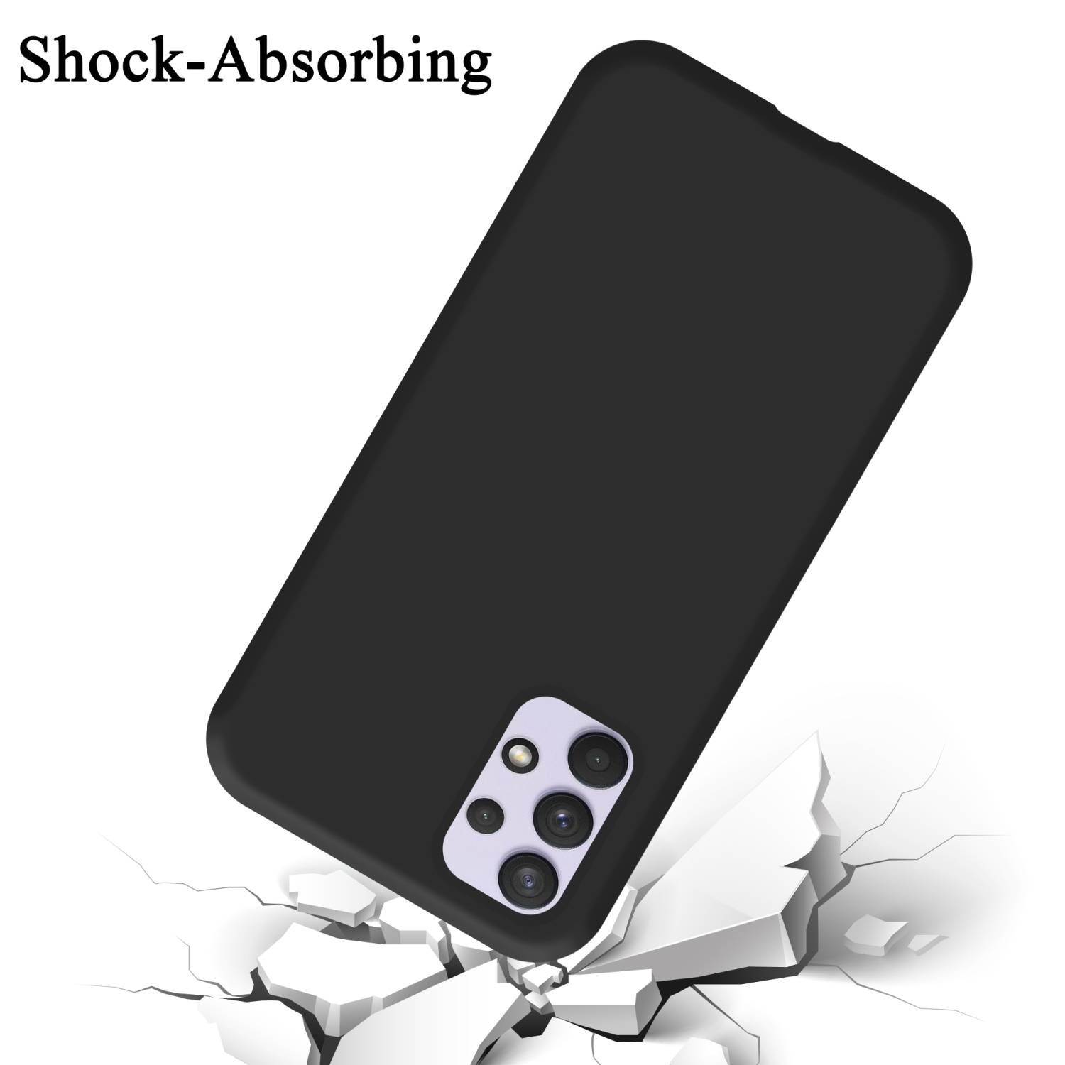 Cadorabo Schutzhülle für Samsung Galaxy A33 5G Hülle in Schwarz Handyhülle Case Cover TPU Etui