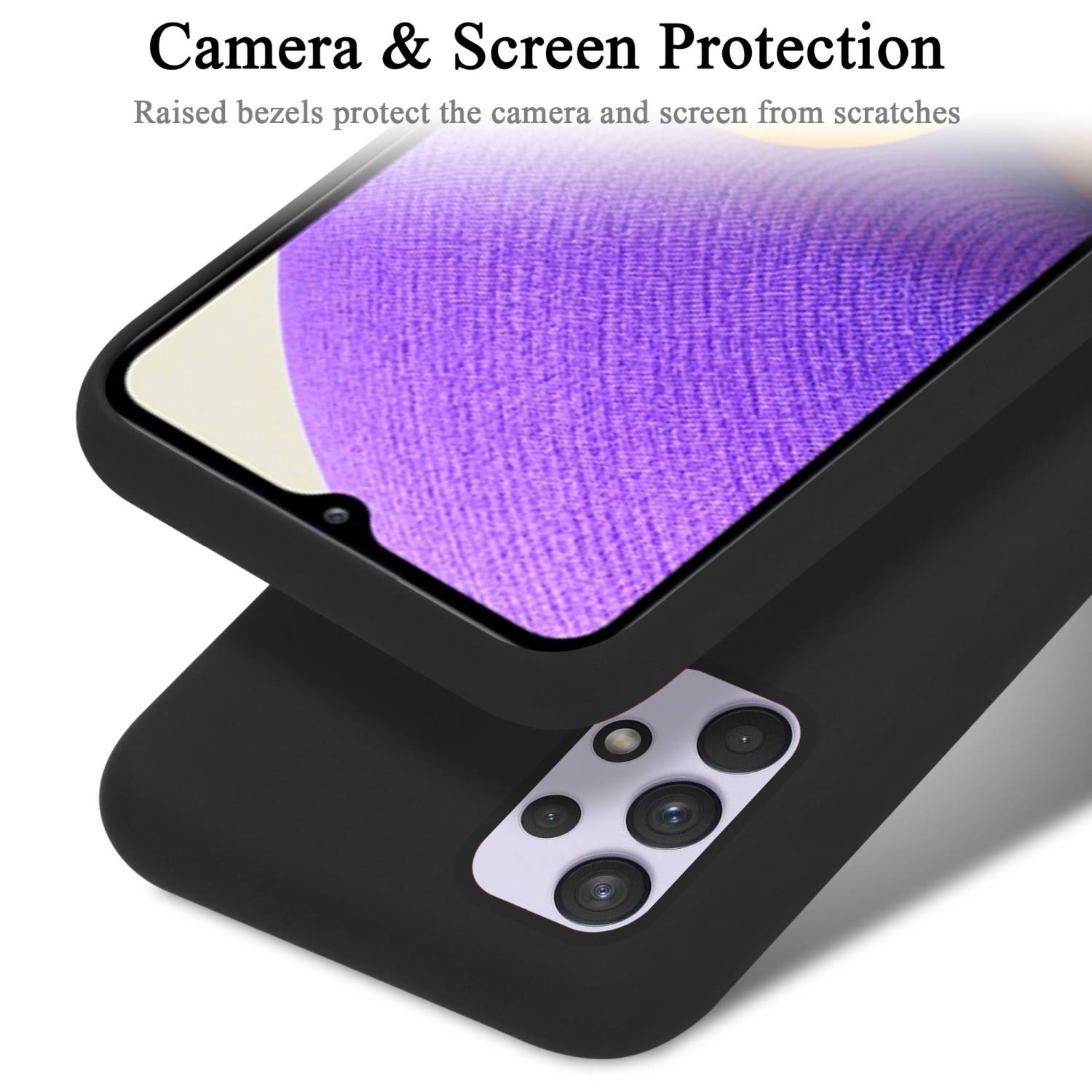 Cadorabo Schutzhülle für Samsung Galaxy A33 5G Hülle in Schwarz Handyhülle Case Cover TPU Etui