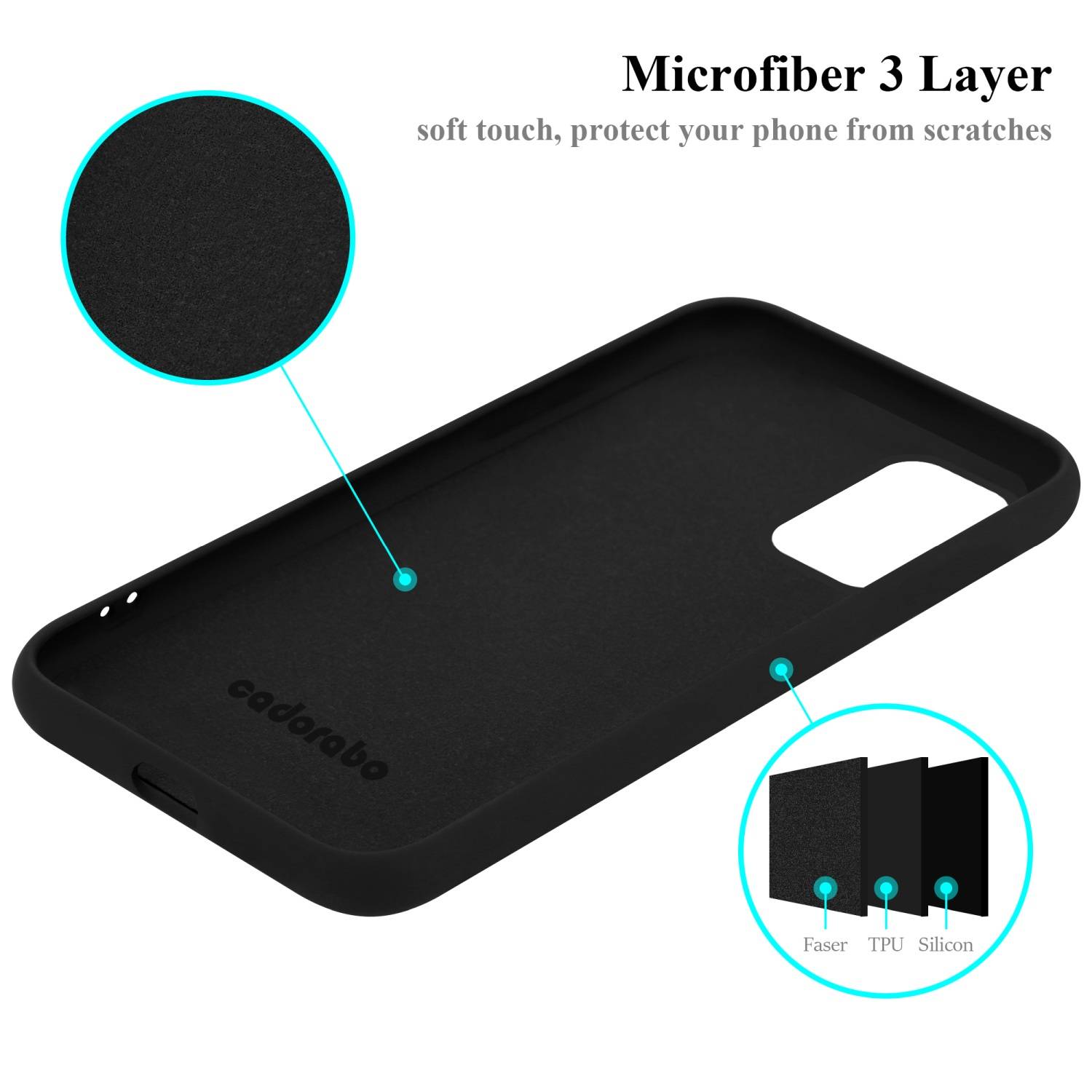 Cadorabo Schutzhülle für Samsung Galaxy A33 5G Hülle in Schwarz Handyhülle Case Cover TPU Etui