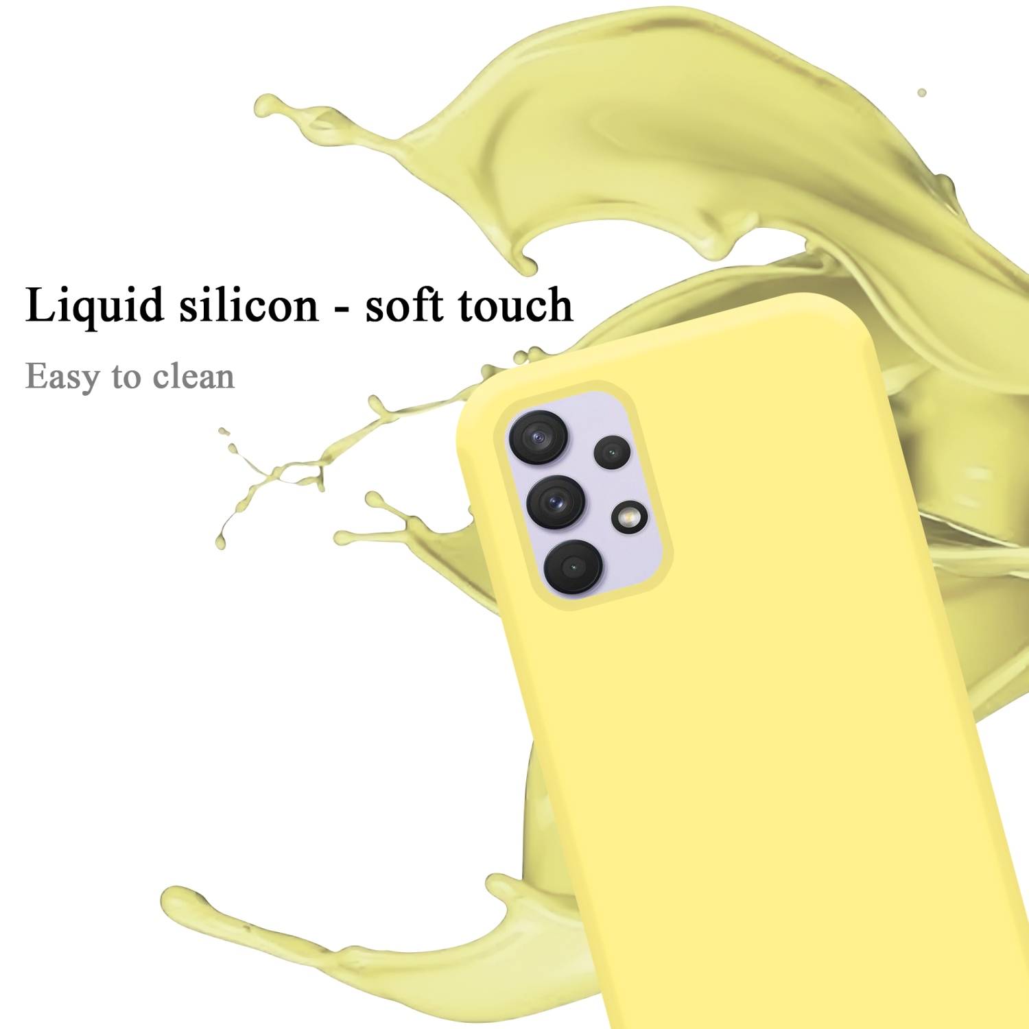 Cadorabo Schutzhülle für Samsung Galaxy A33 5G Hülle in Gelb Handyhülle Case Cover TPU Etui