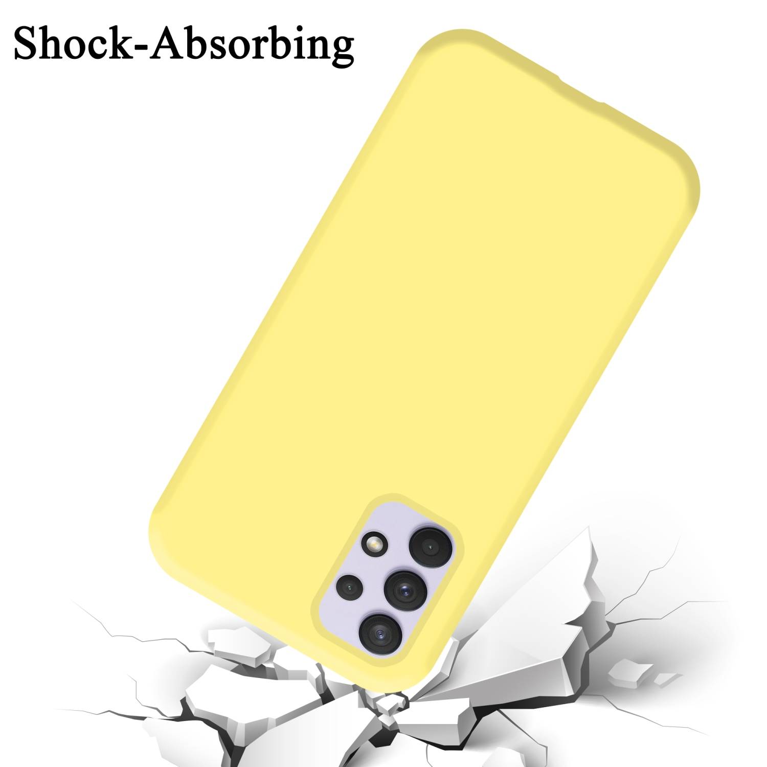 Cadorabo Schutzhülle für Samsung Galaxy A33 5G Hülle in Gelb Handyhülle Case Cover TPU Etui