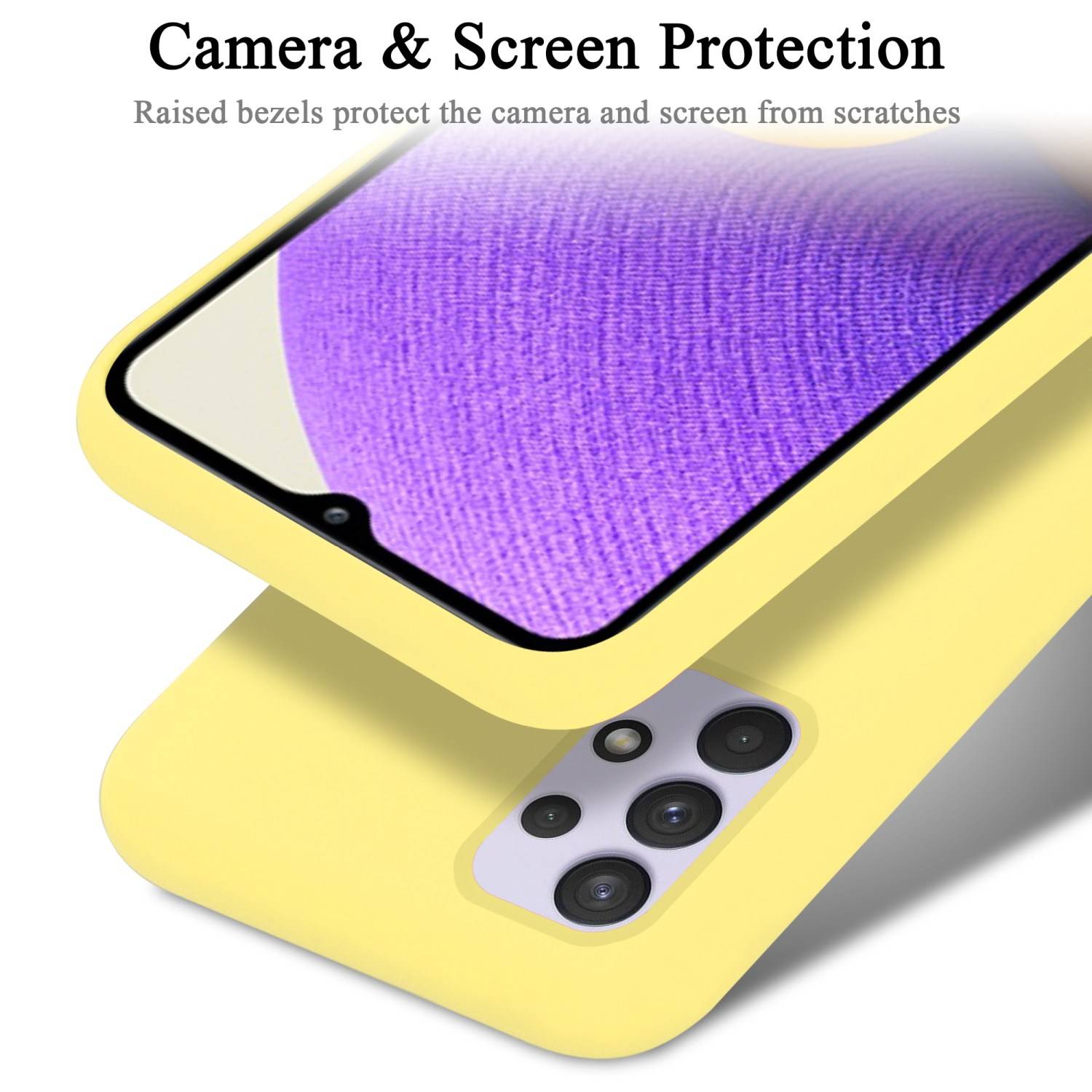 Cadorabo Schutzhülle für Samsung Galaxy A33 5G Hülle in Gelb Handyhülle Case Cover TPU Etui
