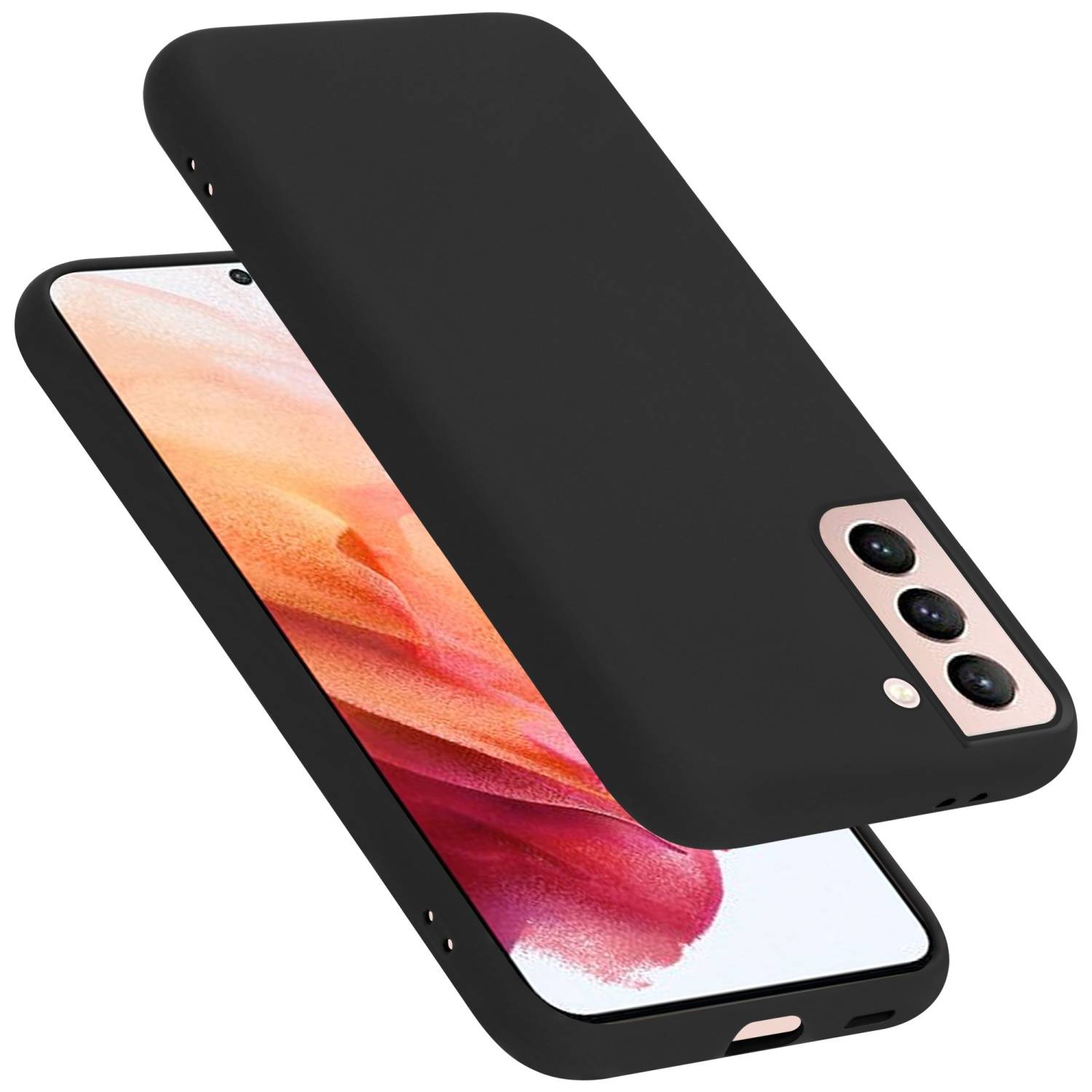 Cadorabo Schutzhülle für Samsung Galaxy S22 Hülle in Schwarz Handyhülle Case Cover TPU Etui