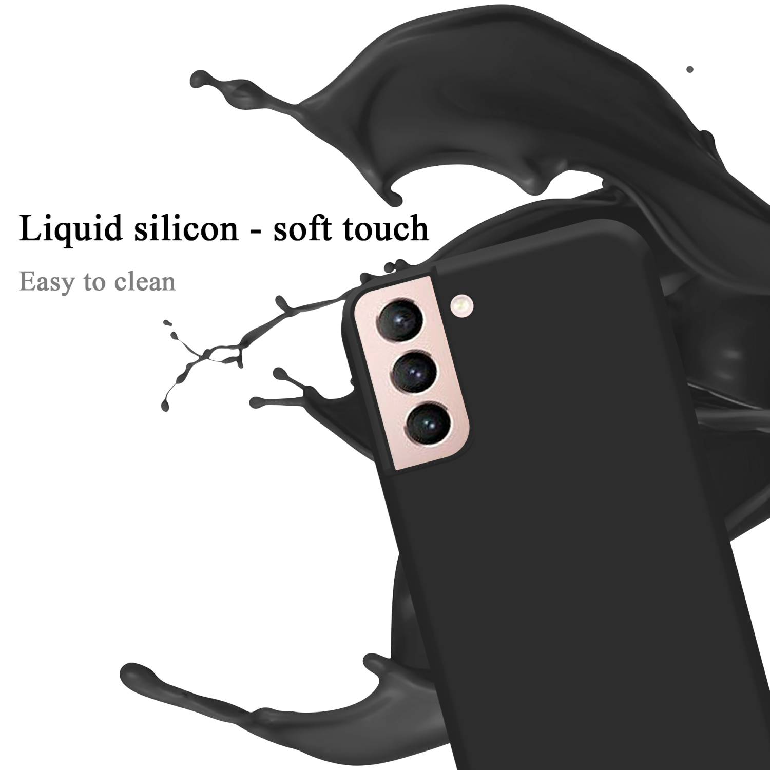 Cadorabo Schutzhülle für Samsung Galaxy S22 Hülle in Schwarz Handyhülle Case Cover TPU Etui