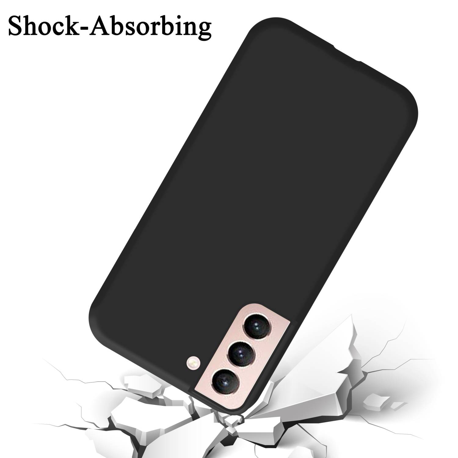 Cadorabo Schutzhülle für Samsung Galaxy S22 Hülle in Schwarz Handyhülle Case Cover TPU Etui