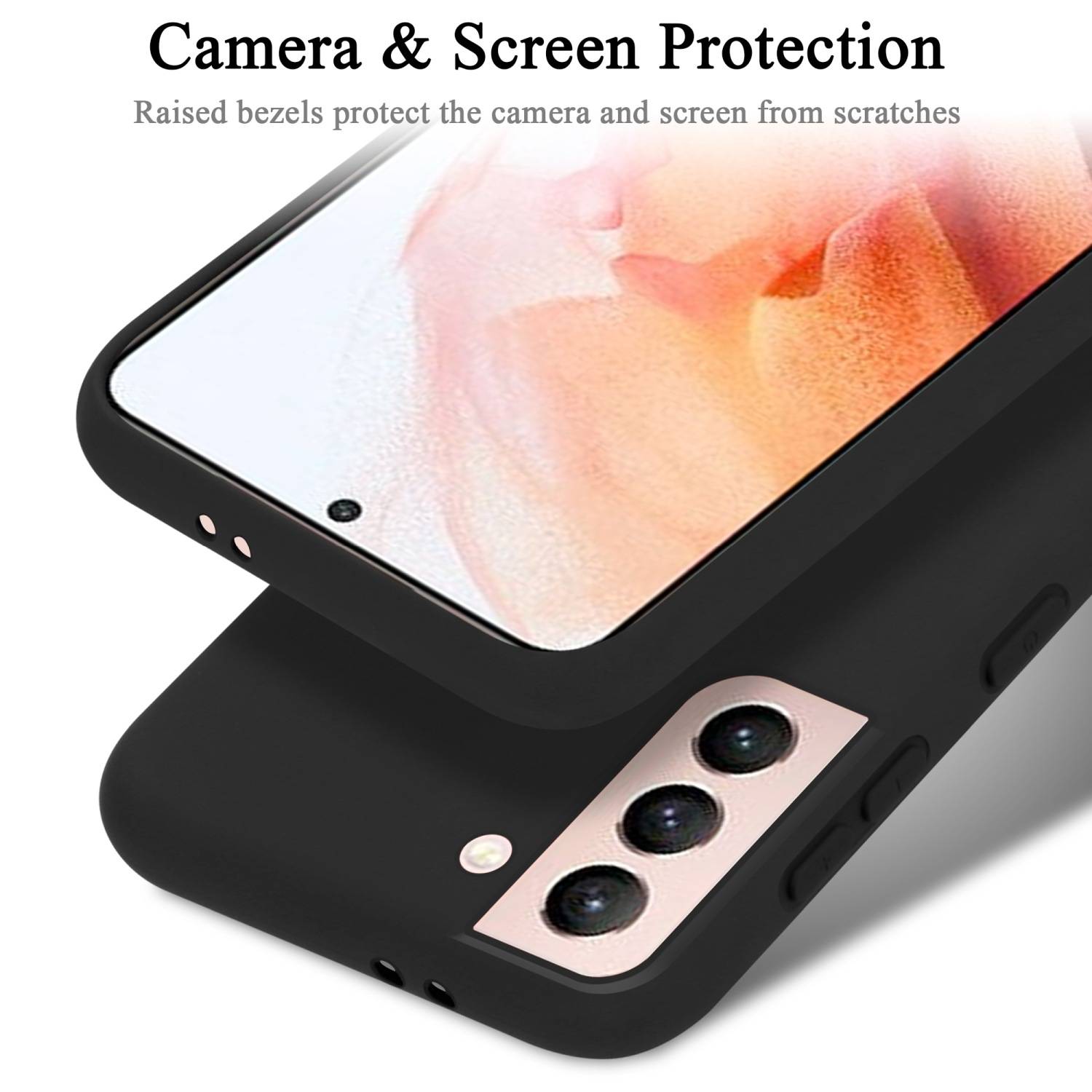 Cadorabo Schutzhülle für Samsung Galaxy S22 Hülle in Schwarz Handyhülle Case Cover TPU Etui
