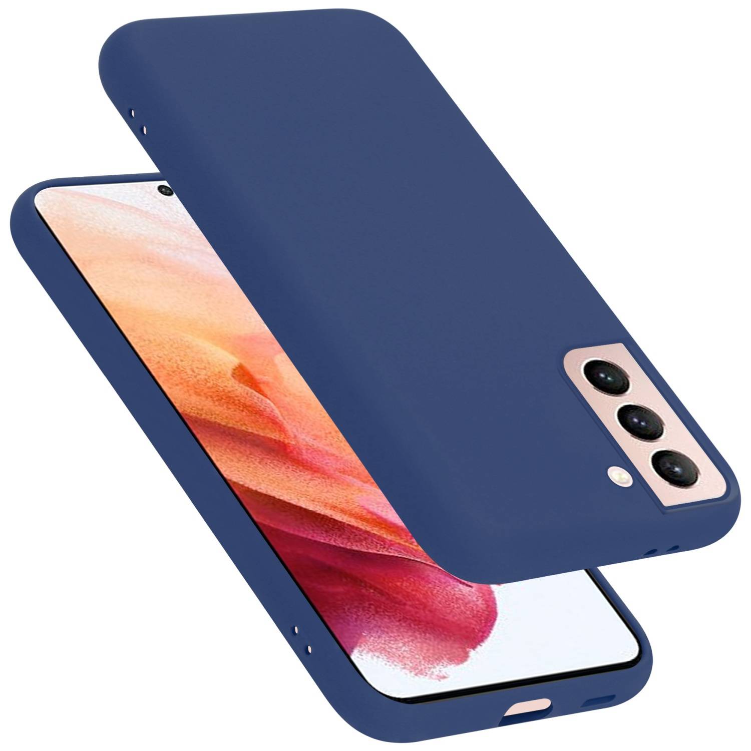 Cadorabo Schutzhülle für Samsung Galaxy S22 Hülle in Blau Handyhülle Case Cover TPU Etui