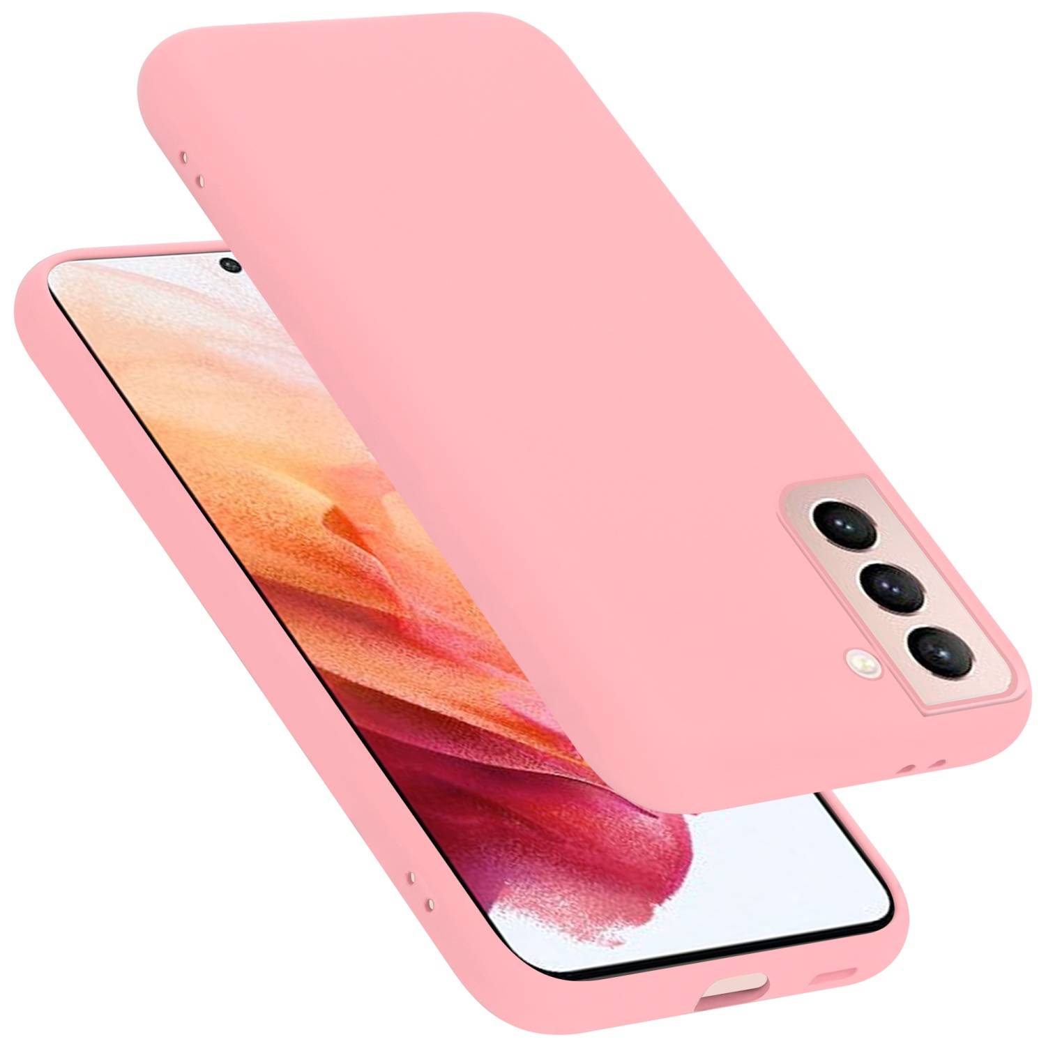 Cadorabo Schutzhülle für Samsung Galaxy S22 Hülle in Rosa Handyhülle Case Cover TPU Etui