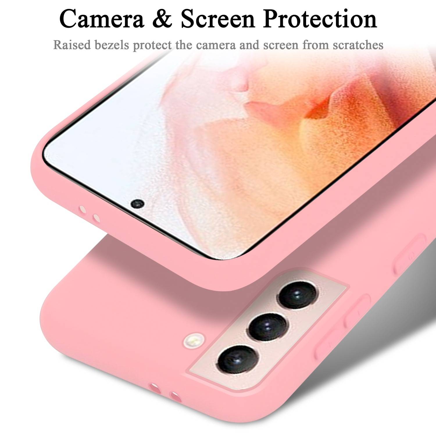 Cadorabo Schutzhülle für Samsung Galaxy S22 Hülle in Rosa Handyhülle Case Cover TPU Etui