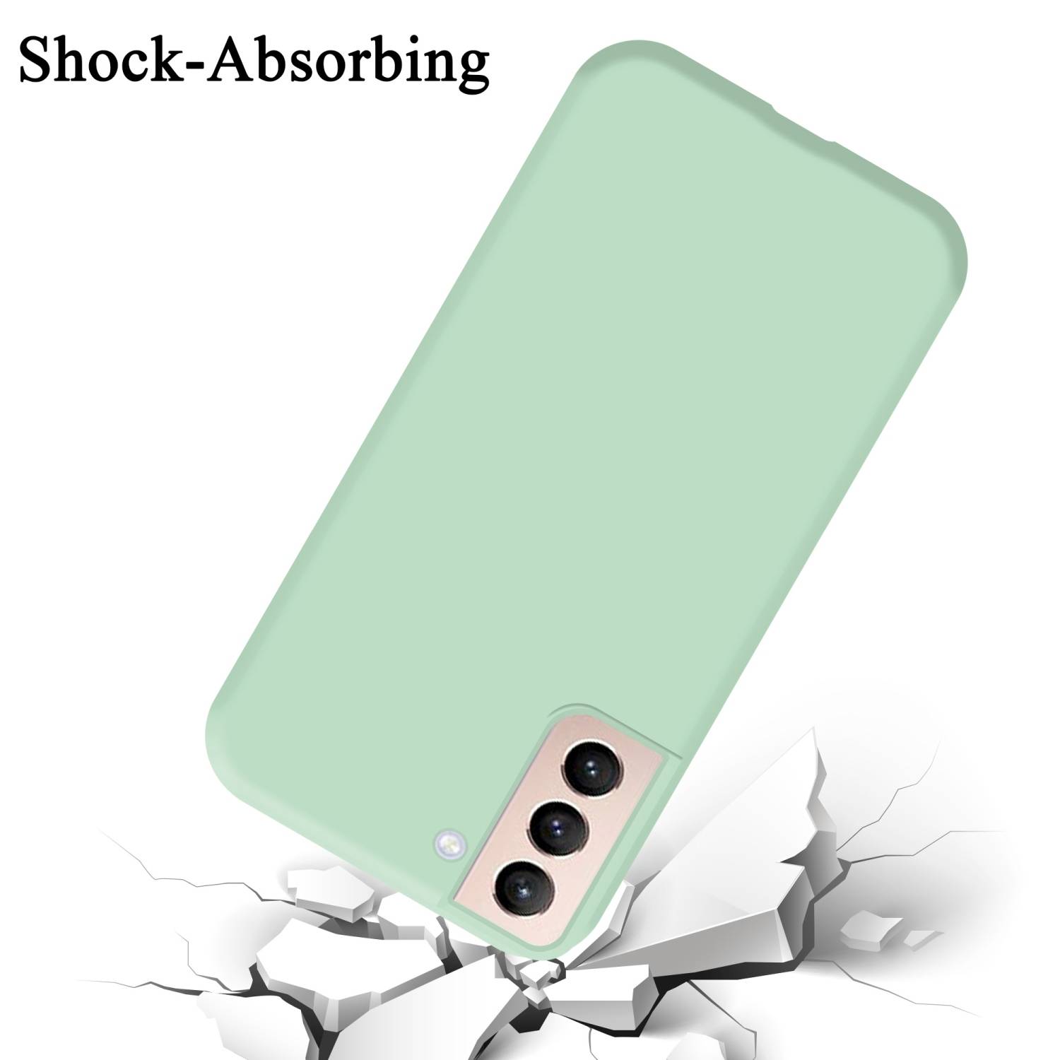 Cadorabo Schutzhülle für Samsung Galaxy S22 Hülle in Grün Handyhülle Case Cover TPU Etui