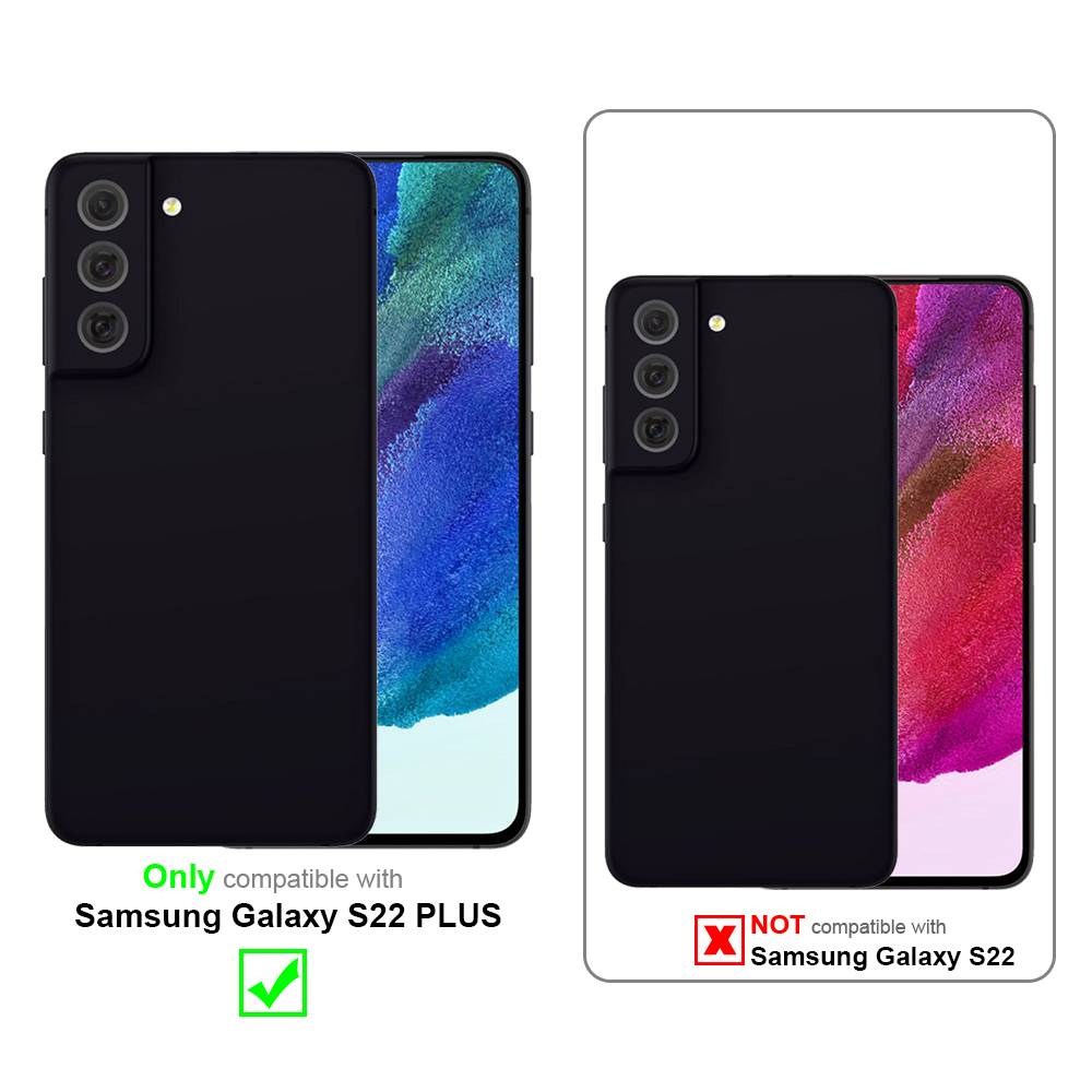 Cadorabo Schutzhülle für Samsung Galaxy S22 PLUS Hülle in Schwarz Handyhülle Case Cover TPU Etui