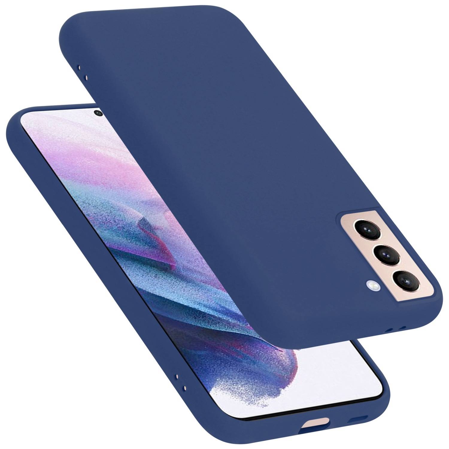 Cadorabo Schutzhülle für Samsung Galaxy S22 PLUS Hülle in Blau Handyhülle Case Cover TPU Etui