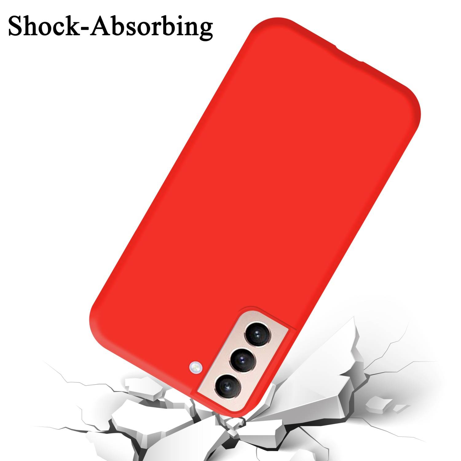 Cadorabo Schutzhülle für Samsung Galaxy S22 PLUS Hülle in Rot Handyhülle Case Cover TPU Etui
