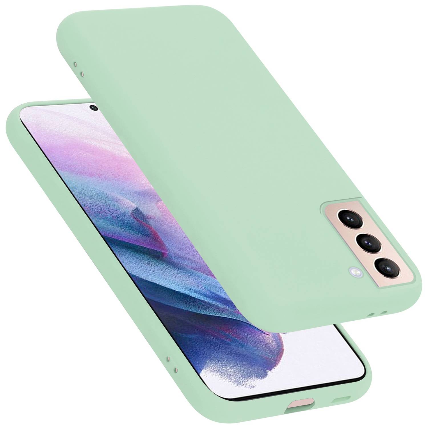 Cadorabo Schutzhülle für Samsung Galaxy S22 PLUS Hülle in Grün Handyhülle Case Cover TPU Etui