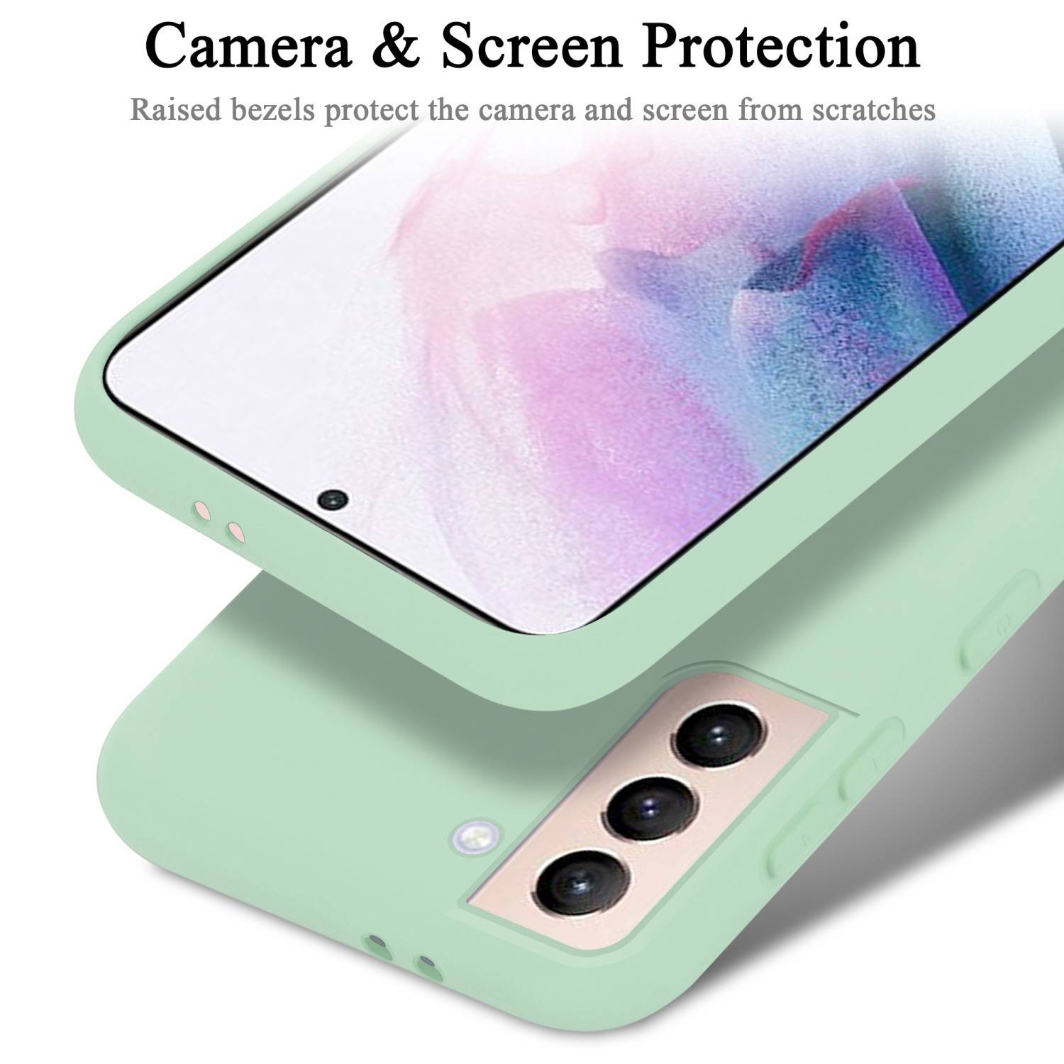 Cadorabo Schutzhülle für Samsung Galaxy S22 PLUS Hülle in Grün Handyhülle Case Cover TPU Etui