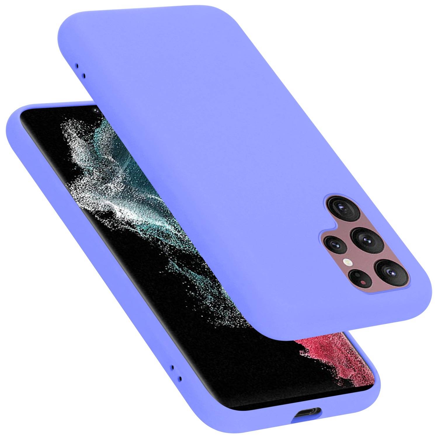 Cadorabo Schutzhülle für Samsung Galaxy S22 ULTRA Hülle in Lila Handyhülle Case Cover TPU Etui