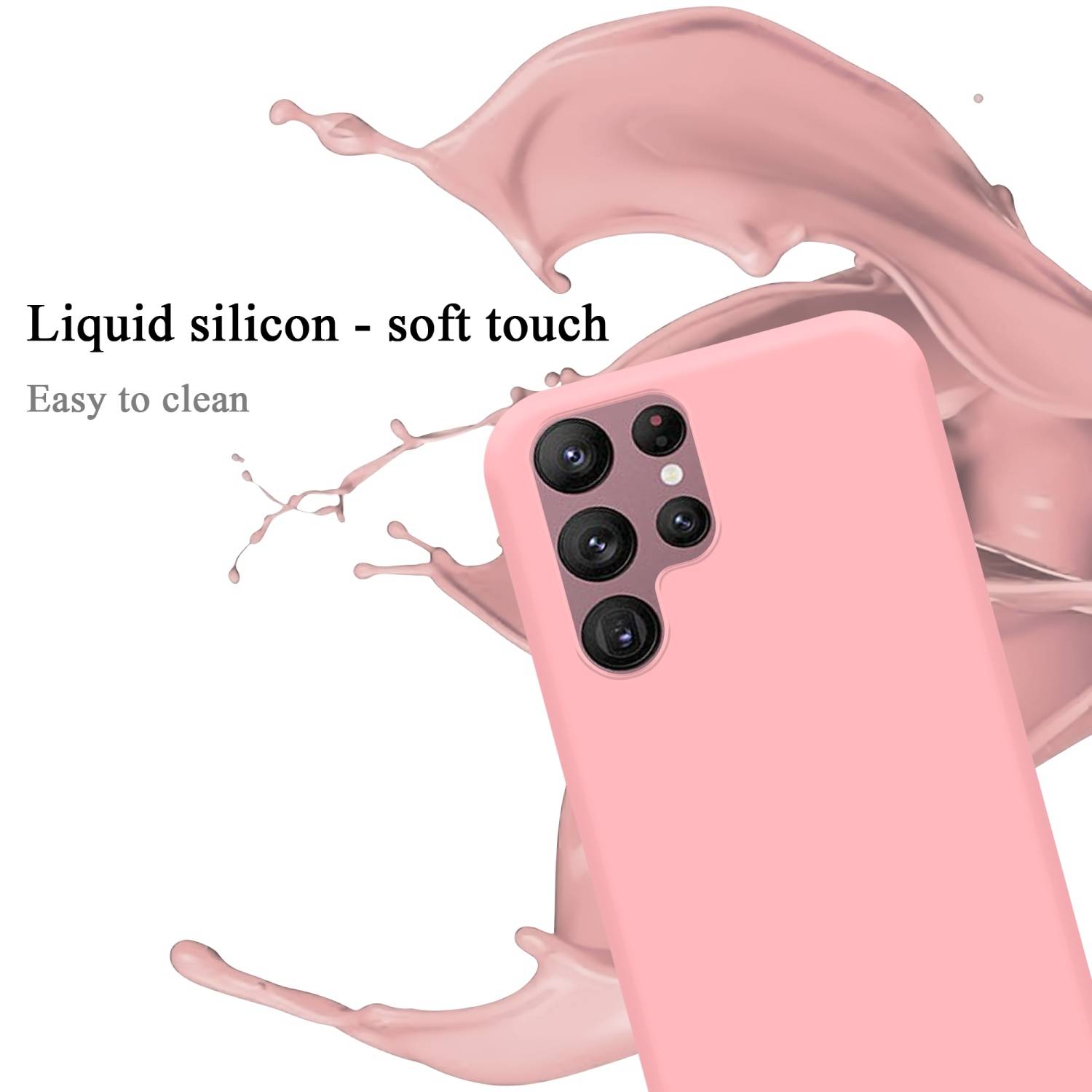 Cadorabo Schutzhülle für Samsung Galaxy S22 ULTRA Hülle in Rosa Handyhülle Case Cover TPU Etui
