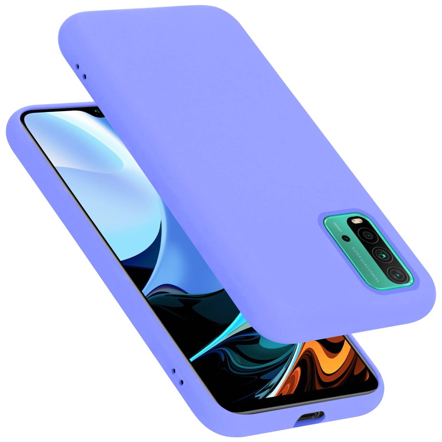 Cadorabo Schutzhülle für Xiaomi RedMi 9T / POCO M3 Hülle in Lila Handyhülle Case Cover TPU Etui