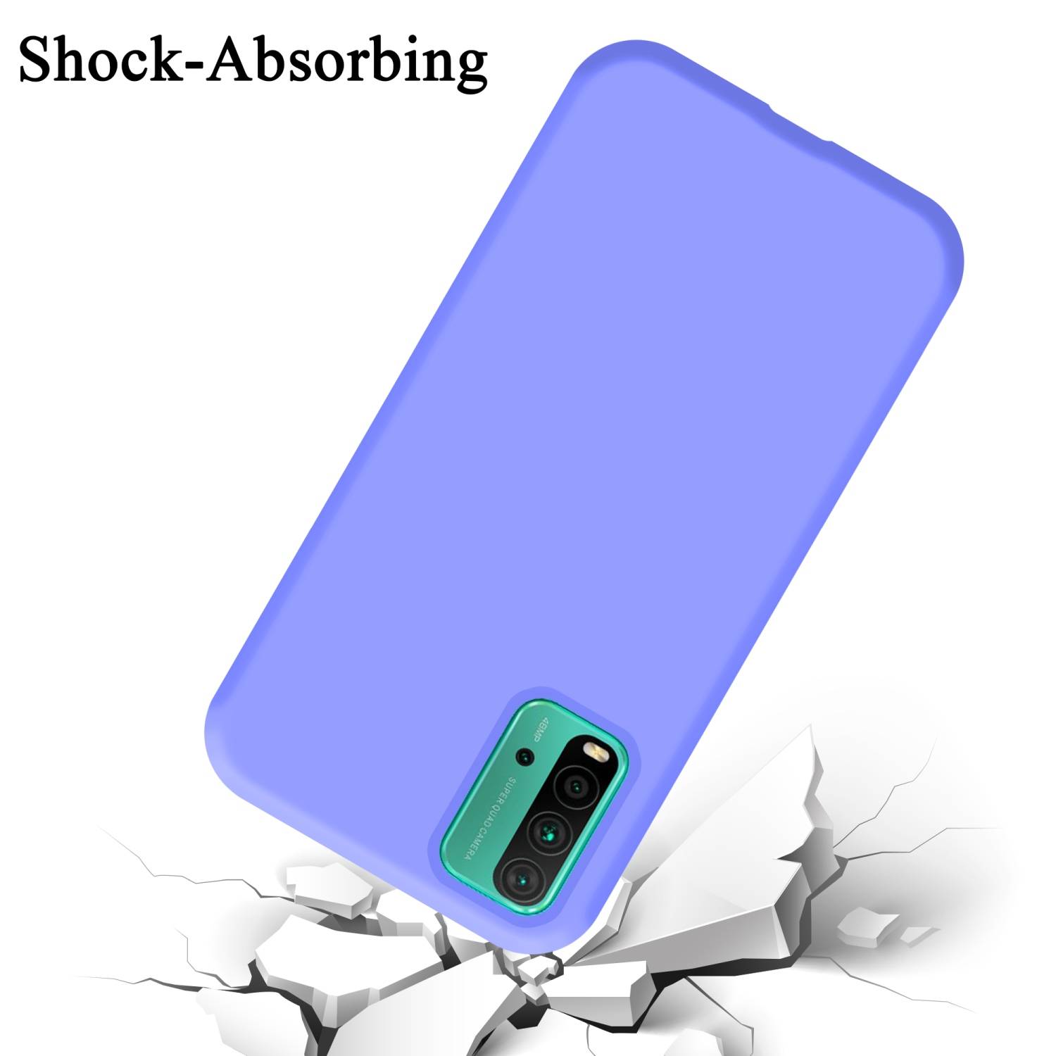 Cadorabo Schutzhülle für Xiaomi RedMi 9T / POCO M3 Hülle in Lila Handyhülle Case Cover TPU Etui