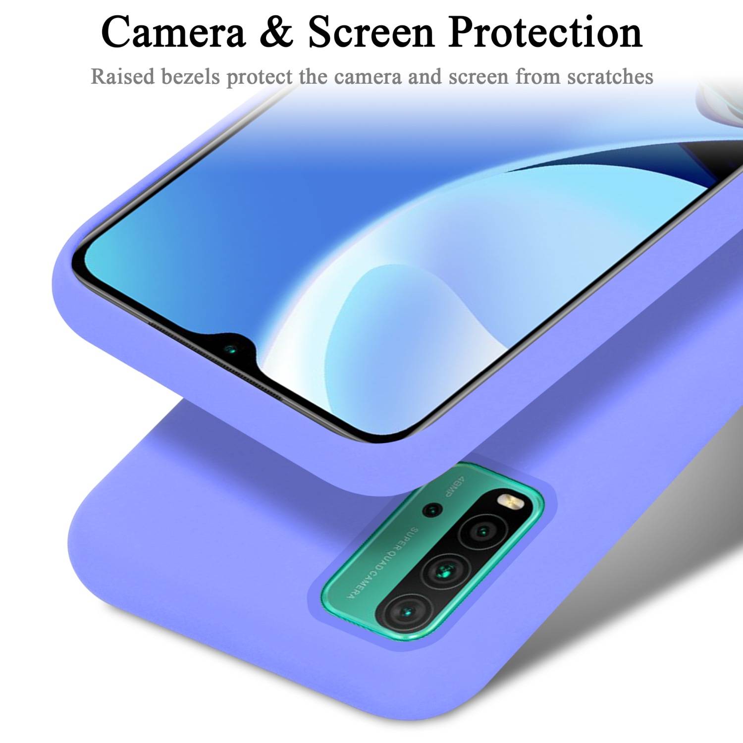 Cadorabo Schutzhülle für Xiaomi RedMi 9T / POCO M3 Hülle in Lila Handyhülle Case Cover TPU Etui