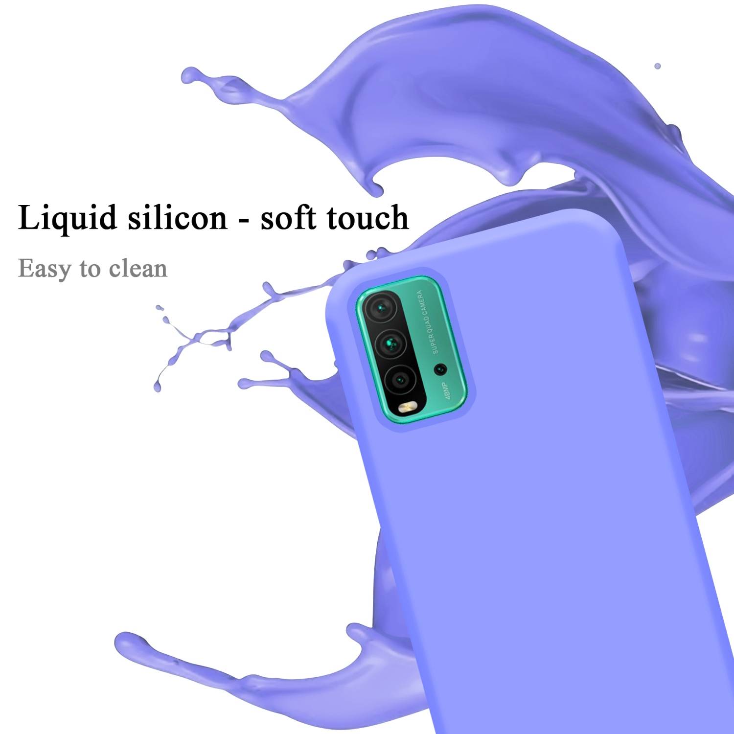 Cadorabo Schutzhülle für Xiaomi RedMi 9T / POCO M3 Hülle in Lila Handyhülle Case Cover TPU Etui