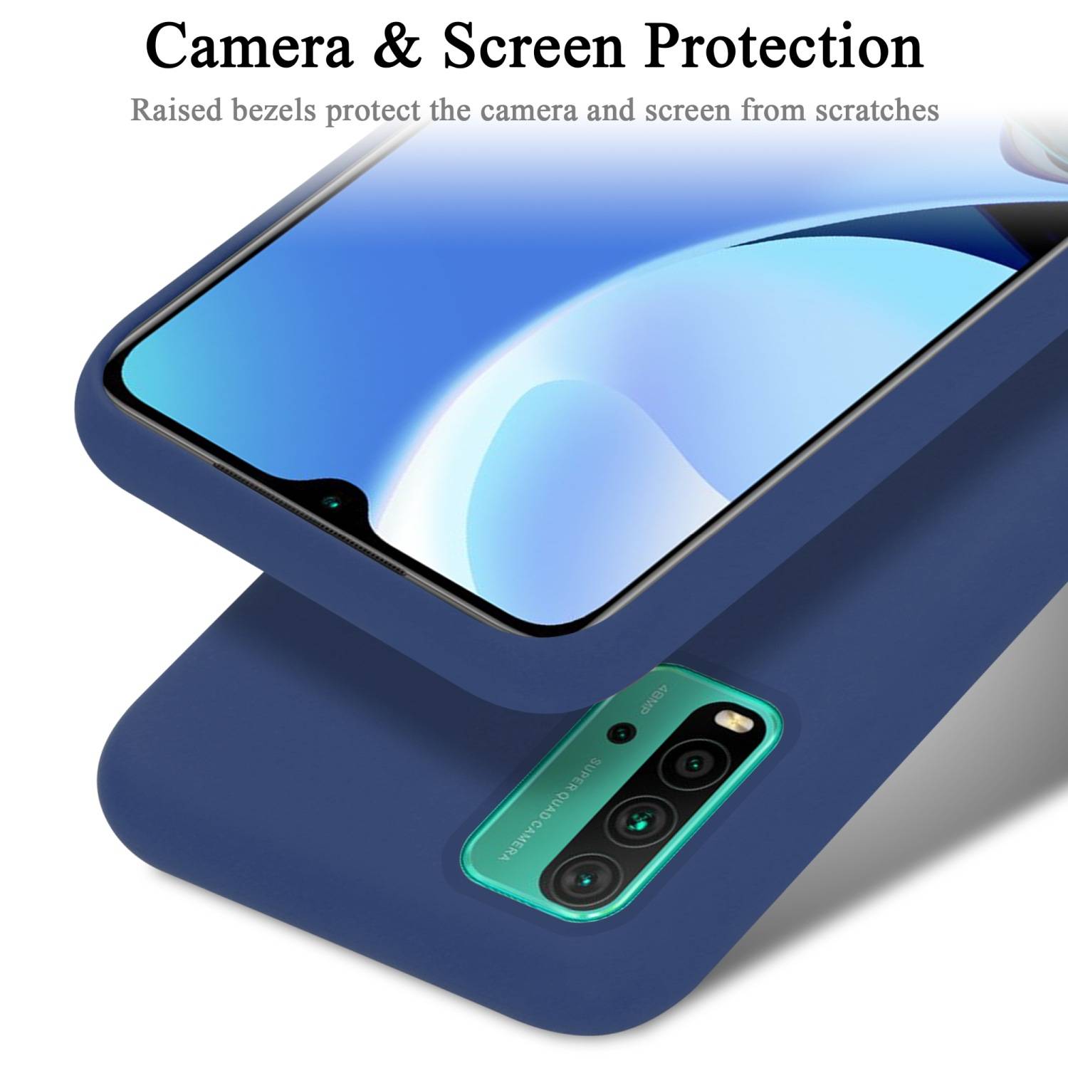 Cadorabo Schutzhülle für Xiaomi RedMi 9T / POCO M3 Hülle in Blau Handyhülle Case Cover TPU Etui