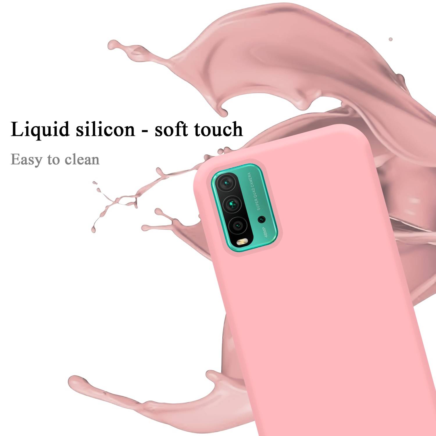 Cadorabo Schutzhülle für Xiaomi RedMi 9T / POCO M3 Hülle in Rosa Handyhülle Case Cover TPU Etui