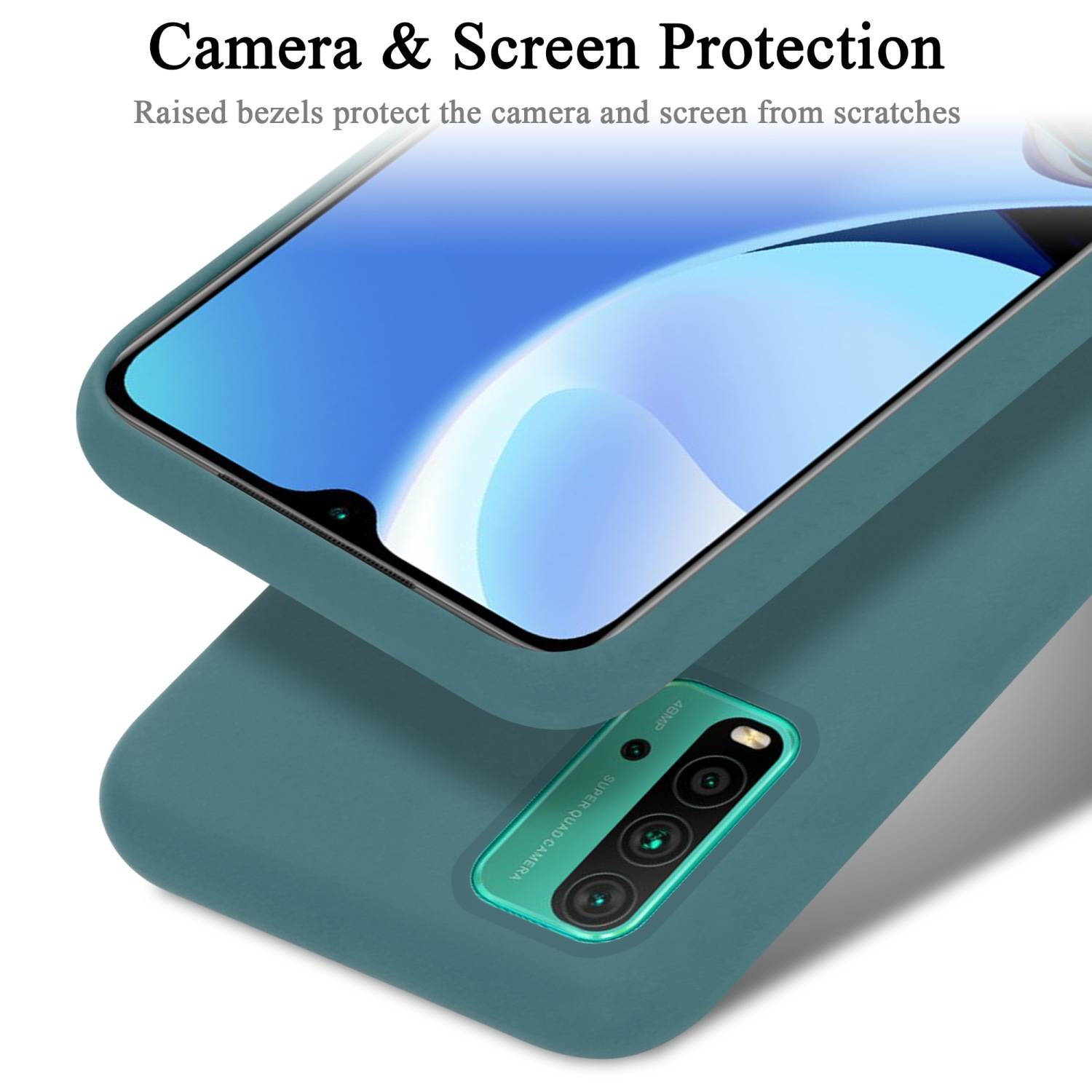 Cadorabo Schutzhülle für Xiaomi RedMi 9T / POCO M3 Hülle in Grün Handyhülle Case Cover TPU Etui