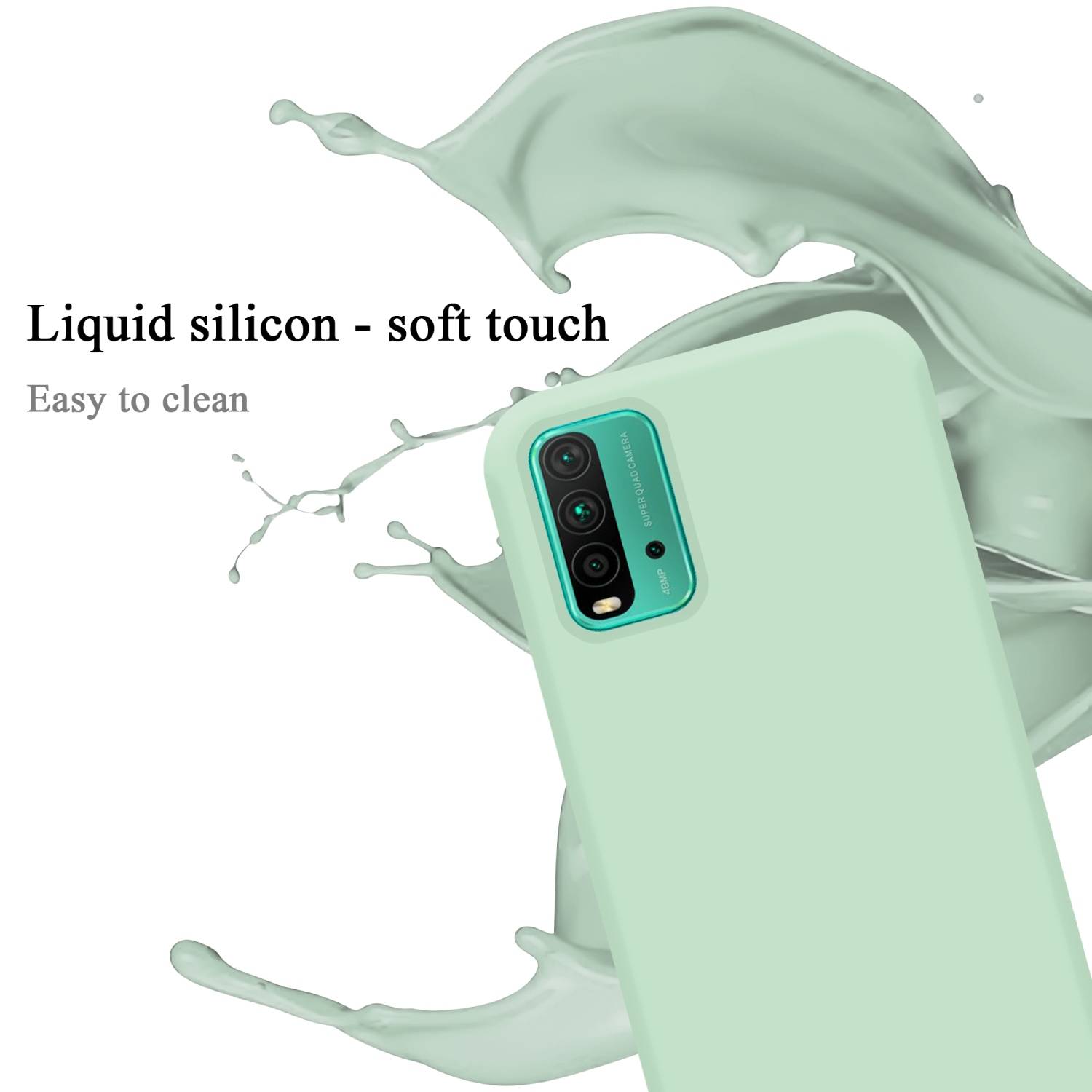 Cadorabo Schutzhülle für Xiaomi RedMi 9T / POCO M3 Hülle in Grün Handyhülle Case Cover TPU Etui