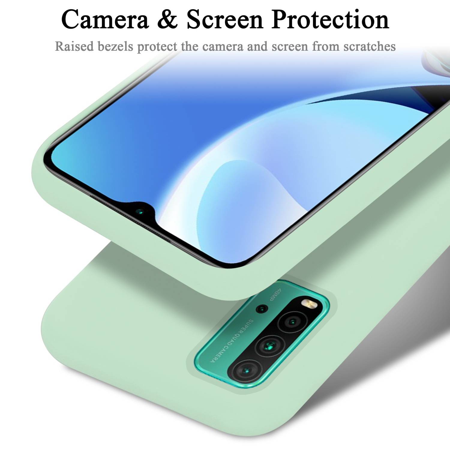 Cadorabo Schutzhülle für Xiaomi RedMi 9T / POCO M3 Hülle in Grün Handyhülle Case Cover TPU Etui