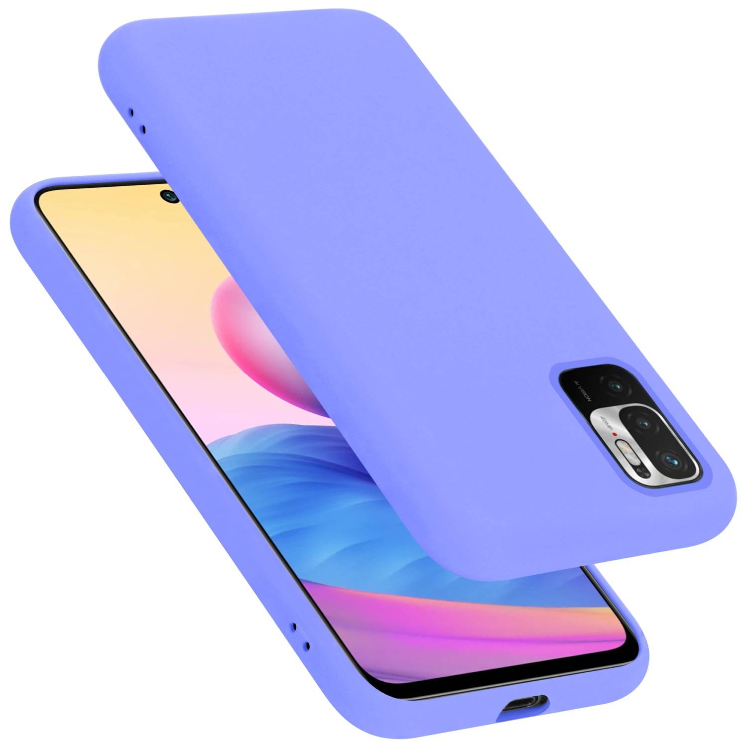 Cadorabo Schutzhülle für Xiaomi RedMi NOTE 10 5G / POCO M3 PRO 5G Hülle in Lila Handyhülle Case Cover TPU Etui