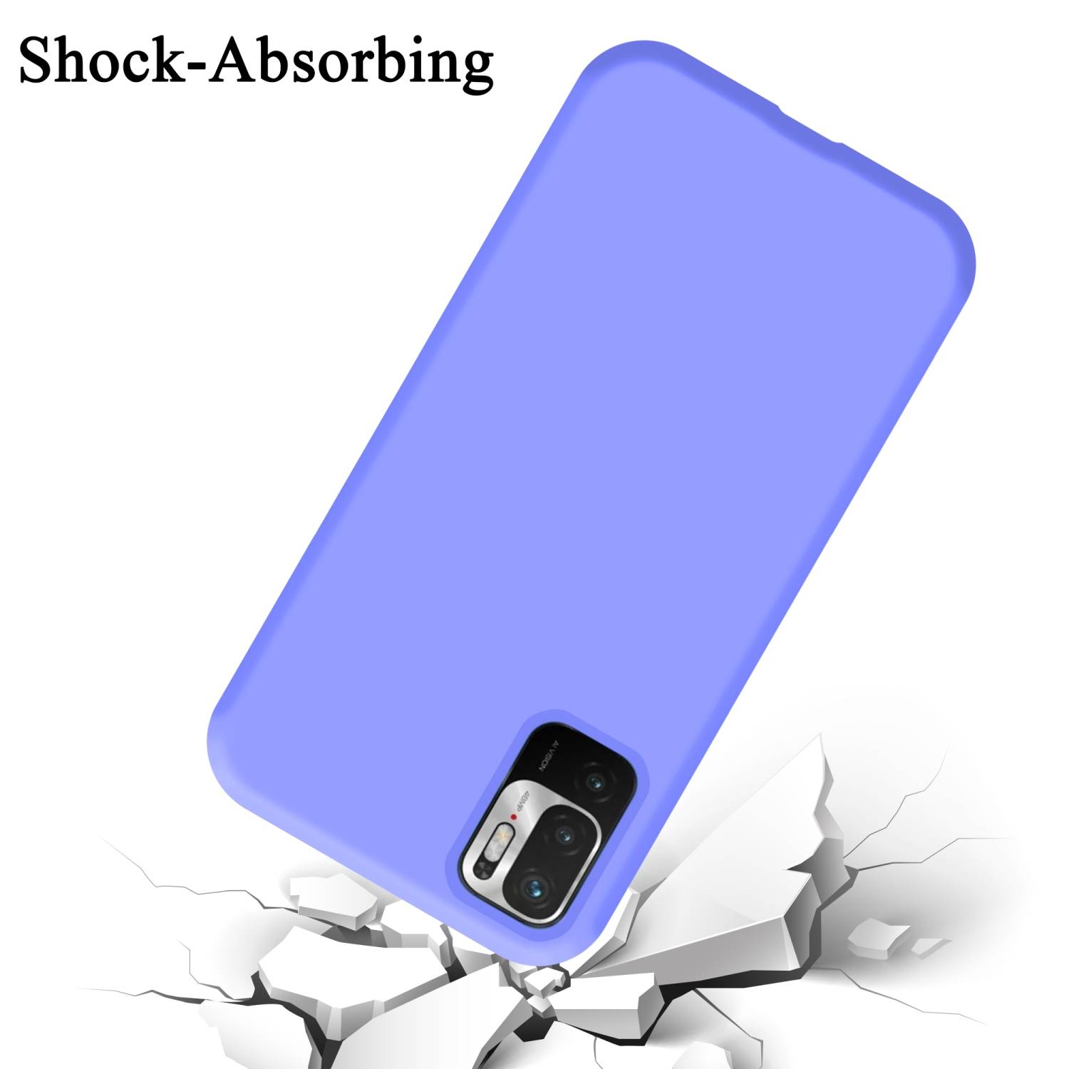 Cadorabo Schutzhülle für Xiaomi RedMi NOTE 10 5G / POCO M3 PRO 5G Hülle in Lila Handyhülle Case Cover TPU Etui