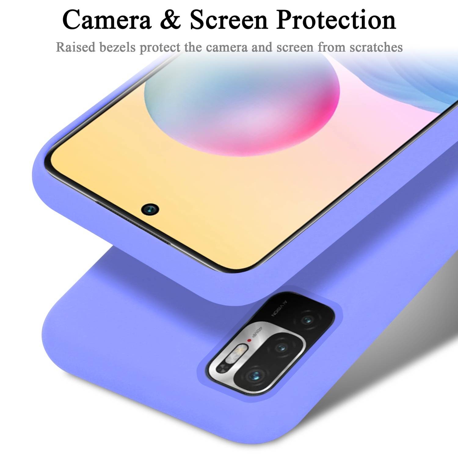 Cadorabo Schutzhülle für Xiaomi RedMi NOTE 10 5G / POCO M3 PRO 5G Hülle in Lila Handyhülle Case Cover TPU Etui