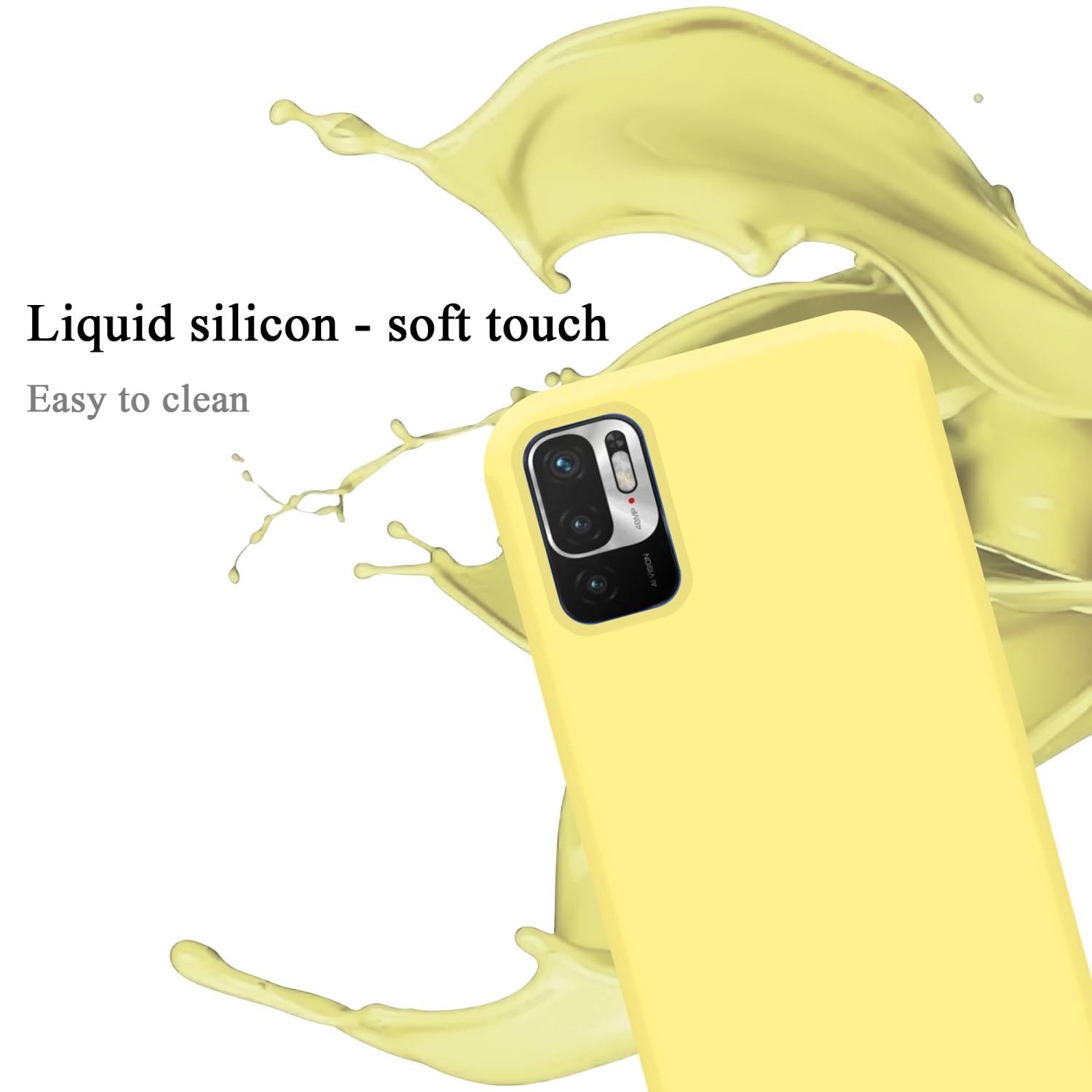 Cadorabo Schutzhülle für Xiaomi RedMi NOTE 10 5G / POCO M3 PRO 5G Hülle in Gelb Handyhülle Case Cover TPU Etui