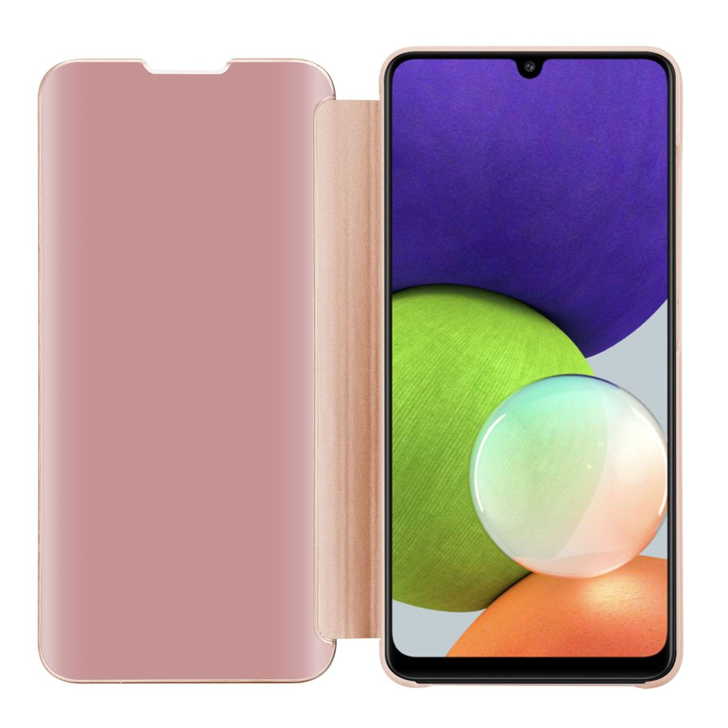 Cadorabo Handyhülle für Samsung Galaxy A22 4G / M22 / M32 4G in Pink Cover Backcover Schutzhülle Book Case Booklet