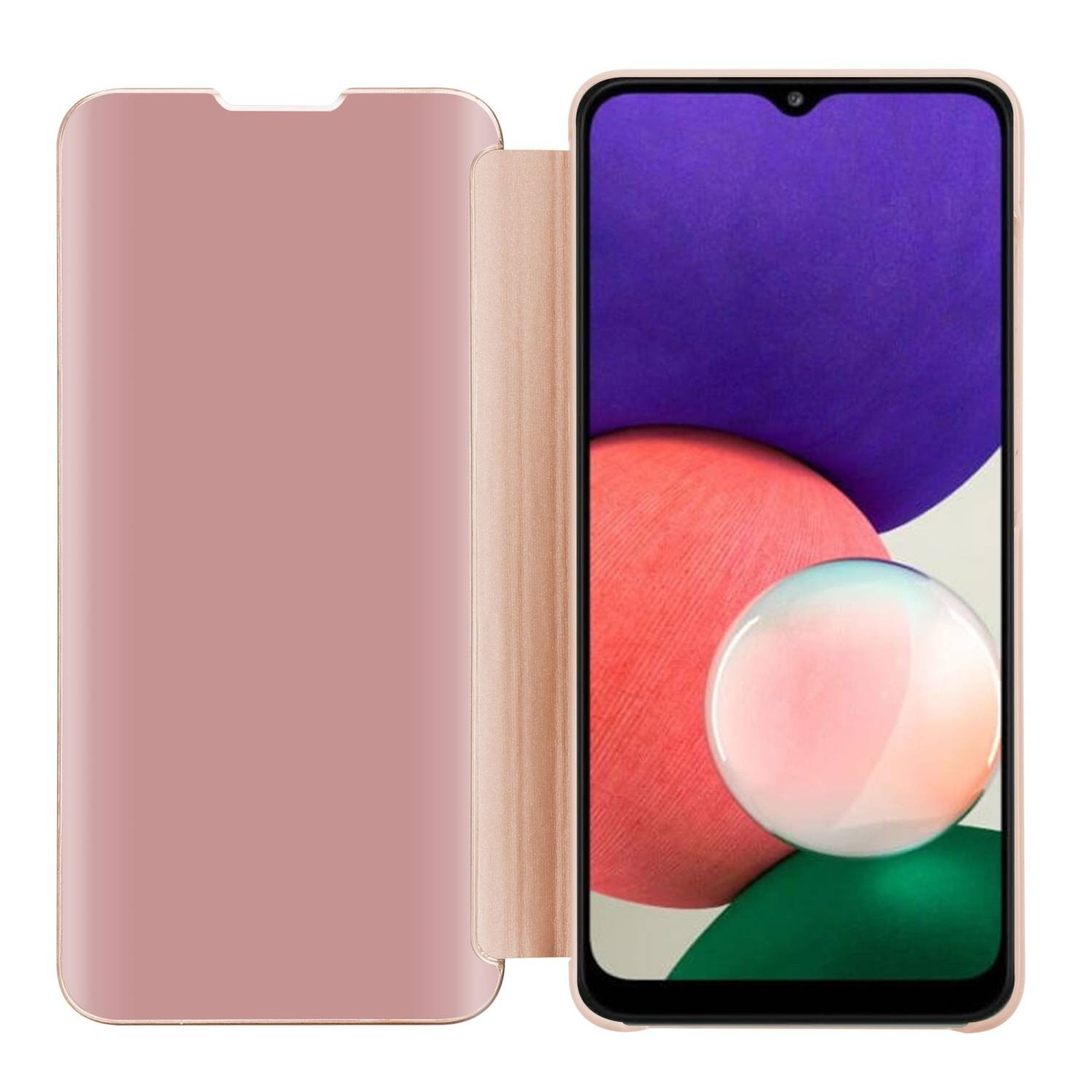 Cadorabo Handyhülle für Samsung Galaxy A22 5G in Pink Cover Backcover Schutzhülle Book Case Booklet