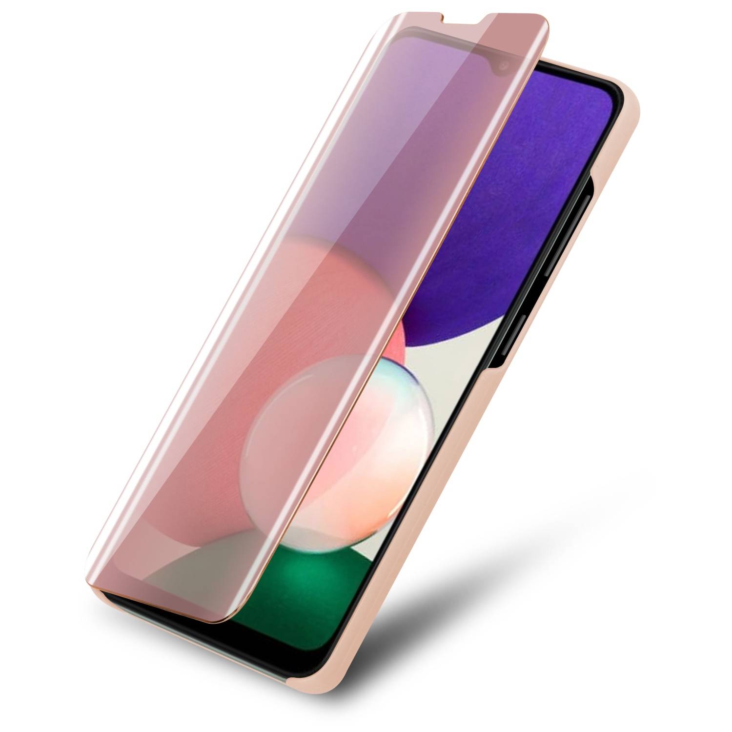 Cadorabo Handyhülle für Samsung Galaxy A22 5G in Pink Cover Backcover Schutzhülle Book Case Booklet