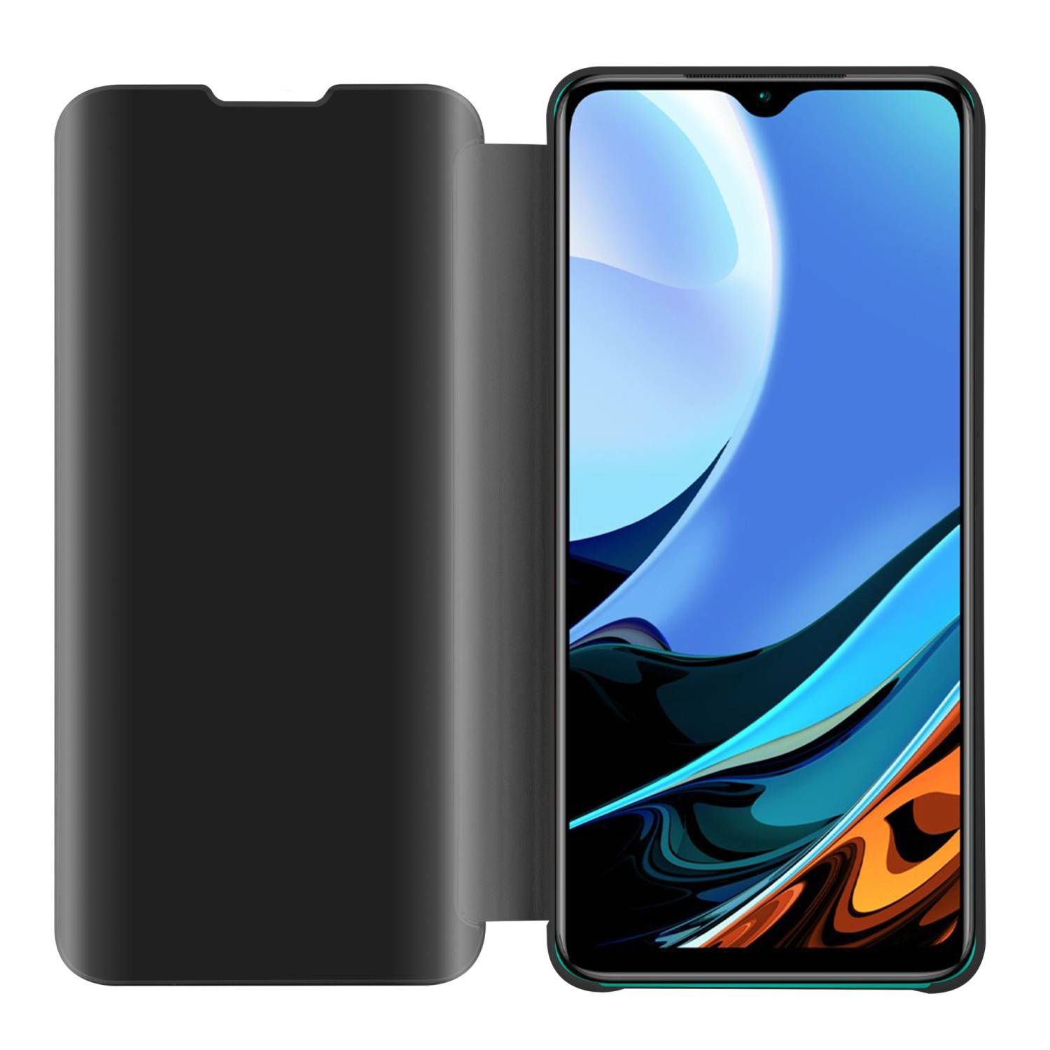 Cadorabo Handyhülle für Xiaomi RedMi 9T / POCO M3 in Schwarz Cover Backcover Schutzhülle Book Case Booklet