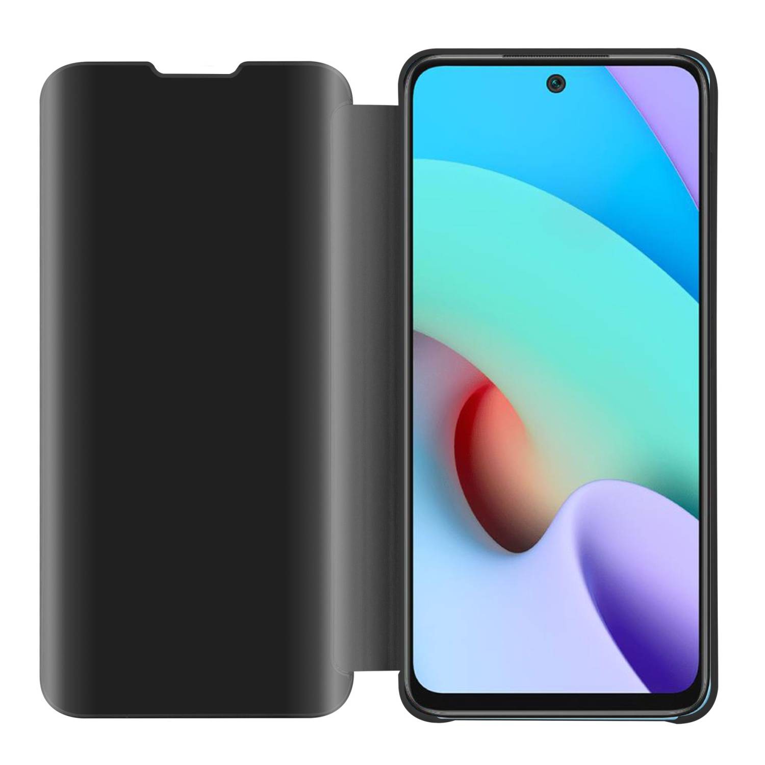 Cadorabo Handyhülle für Xiaomi RedMi 10 / RedMi NOTE 11 4G in Schwarz Cover Backcover Schutzhülle Book Case Booklet