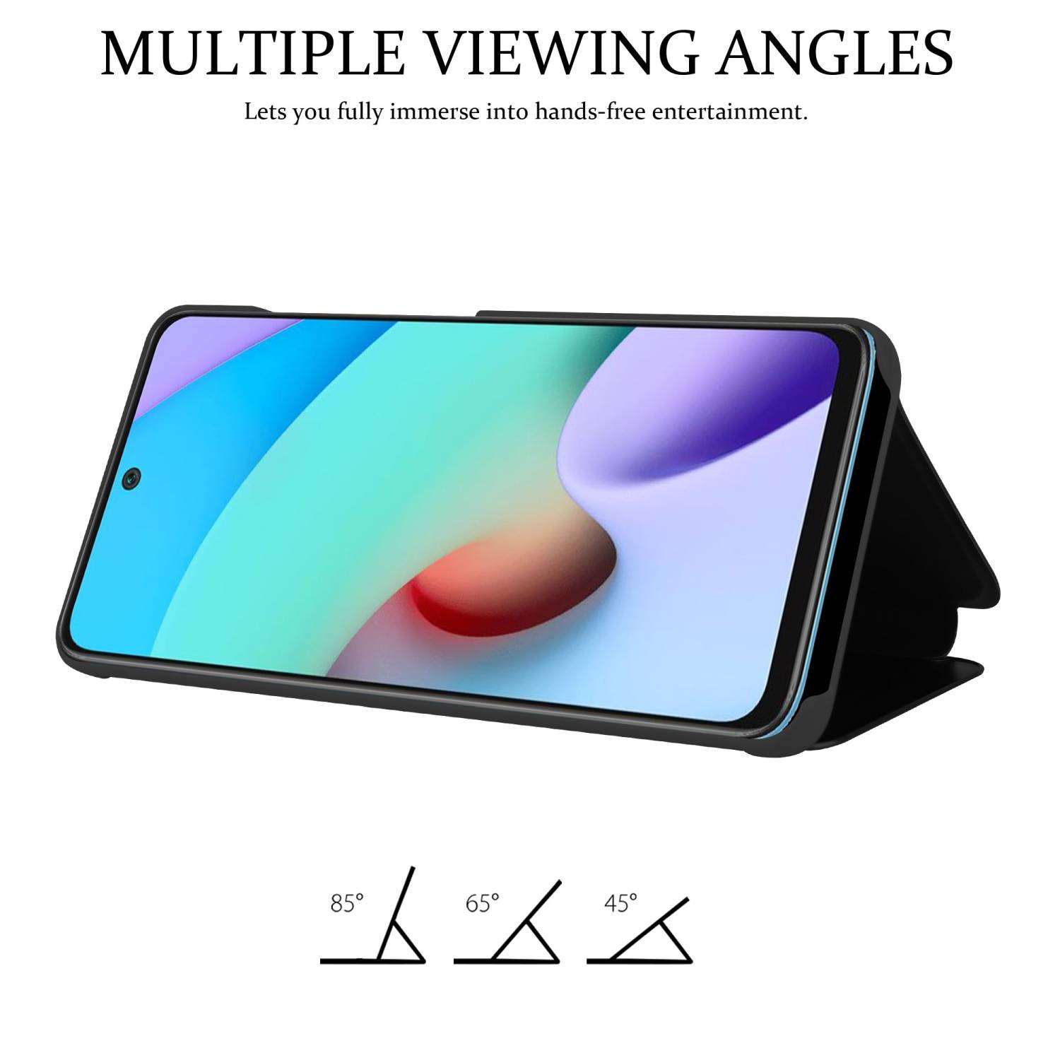 Cadorabo Handyhülle für Xiaomi RedMi 10 / RedMi NOTE 11 4G in Schwarz Cover Backcover Schutzhülle Book Case Booklet