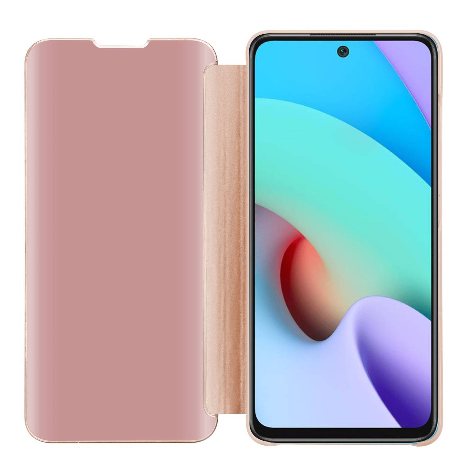 Cadorabo Handyhülle für Xiaomi RedMi 10 / RedMi NOTE 11 4G in Pink Cover Backcover Schutzhülle Book Case Booklet